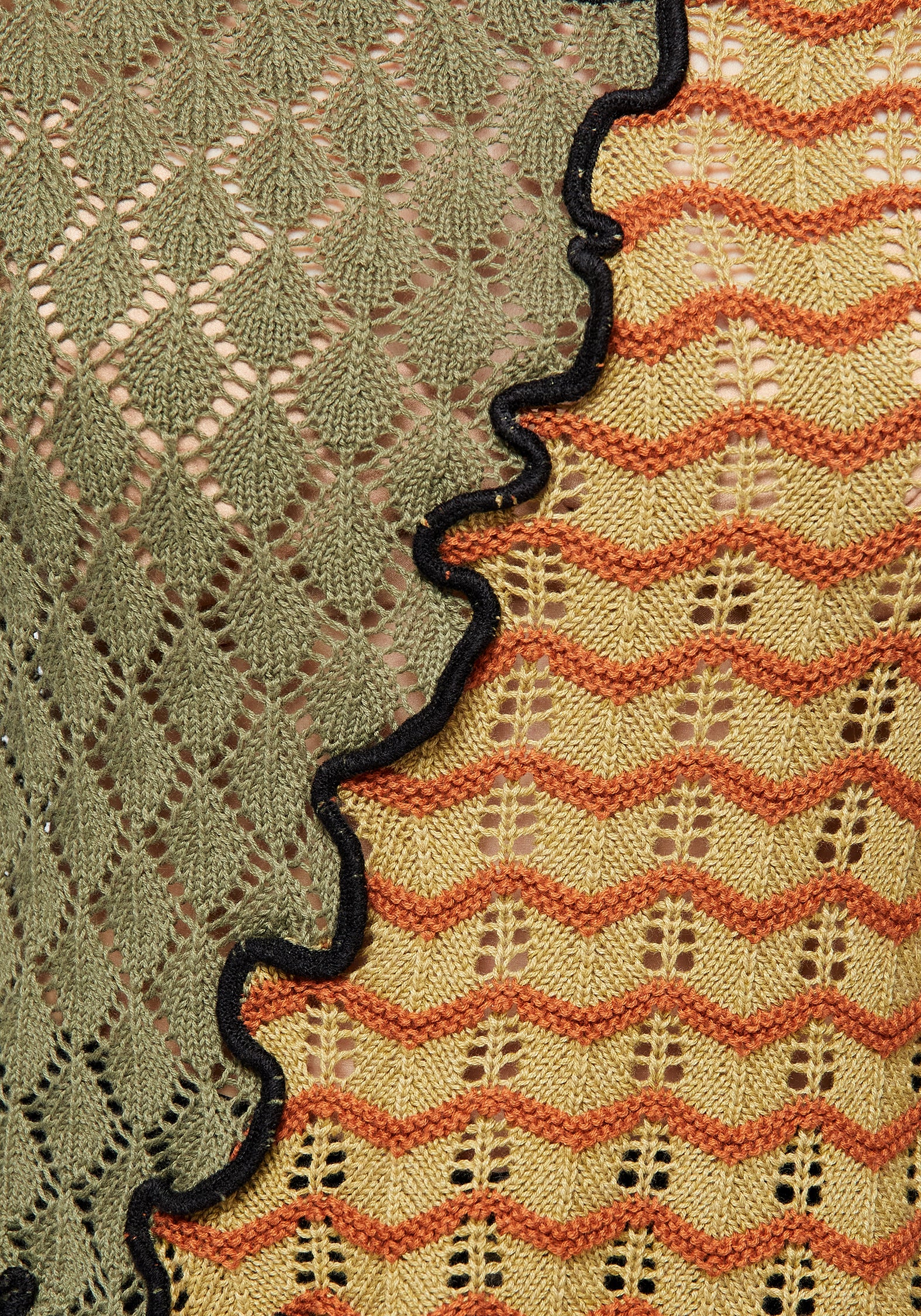 Mixed Feelings Patchwork Knit Top - Image 2