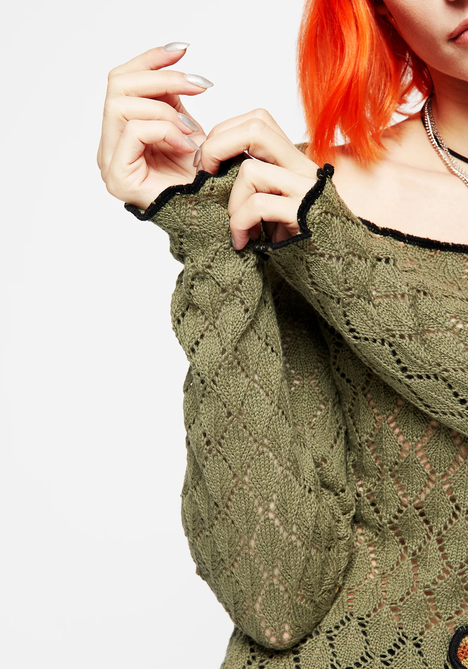 Mixed Feelings Patchwork Knit Top - Image 4