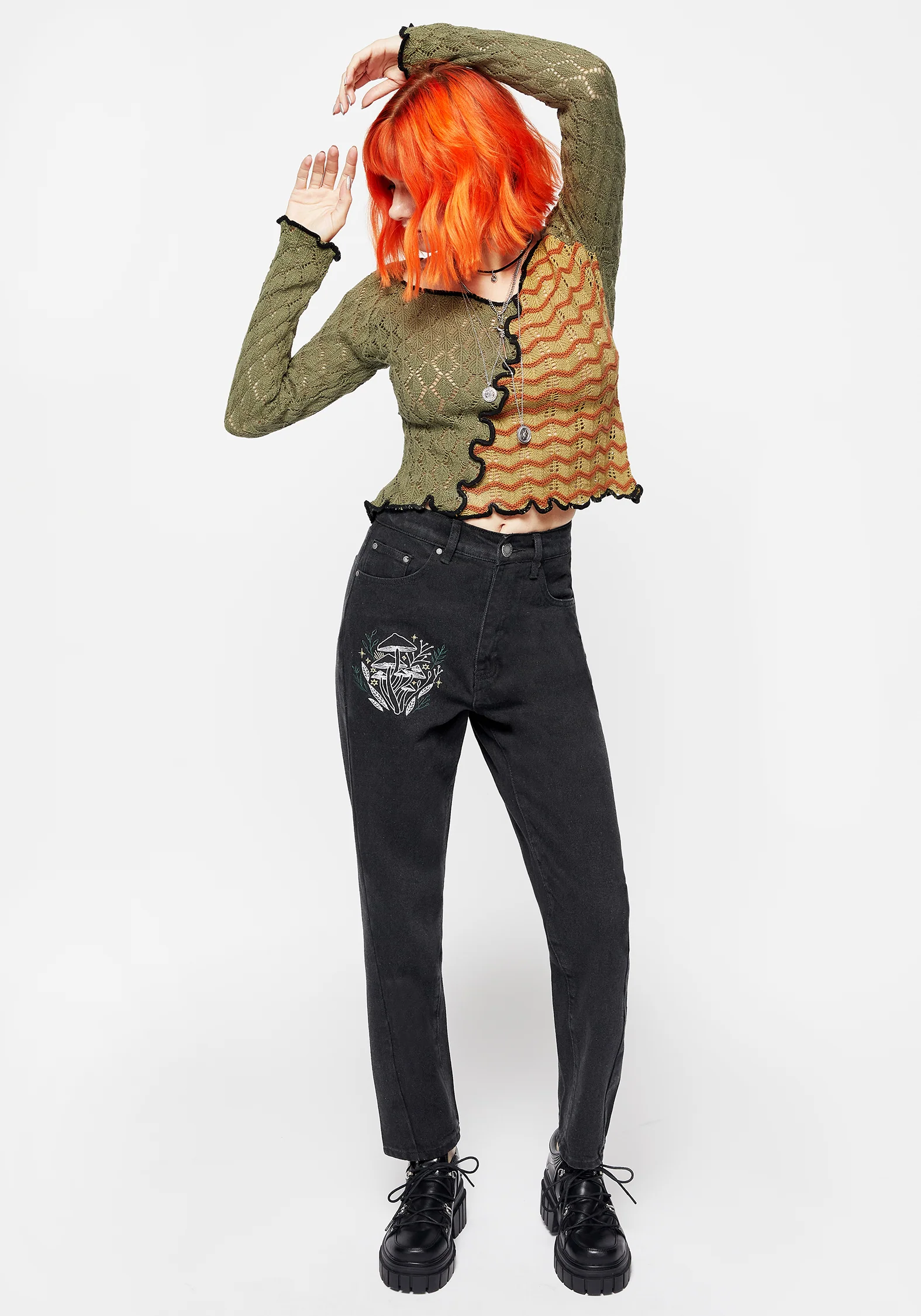 Mixed Feelings Patchwork Knit Top - Image 5