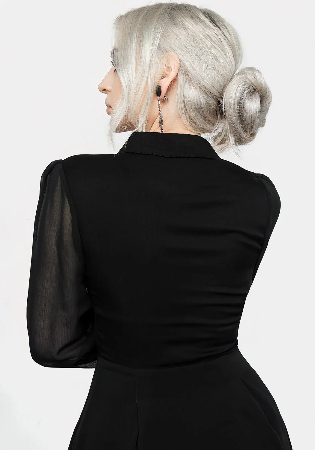 Nancy Sheer Midi Shirt Dress - Image 4