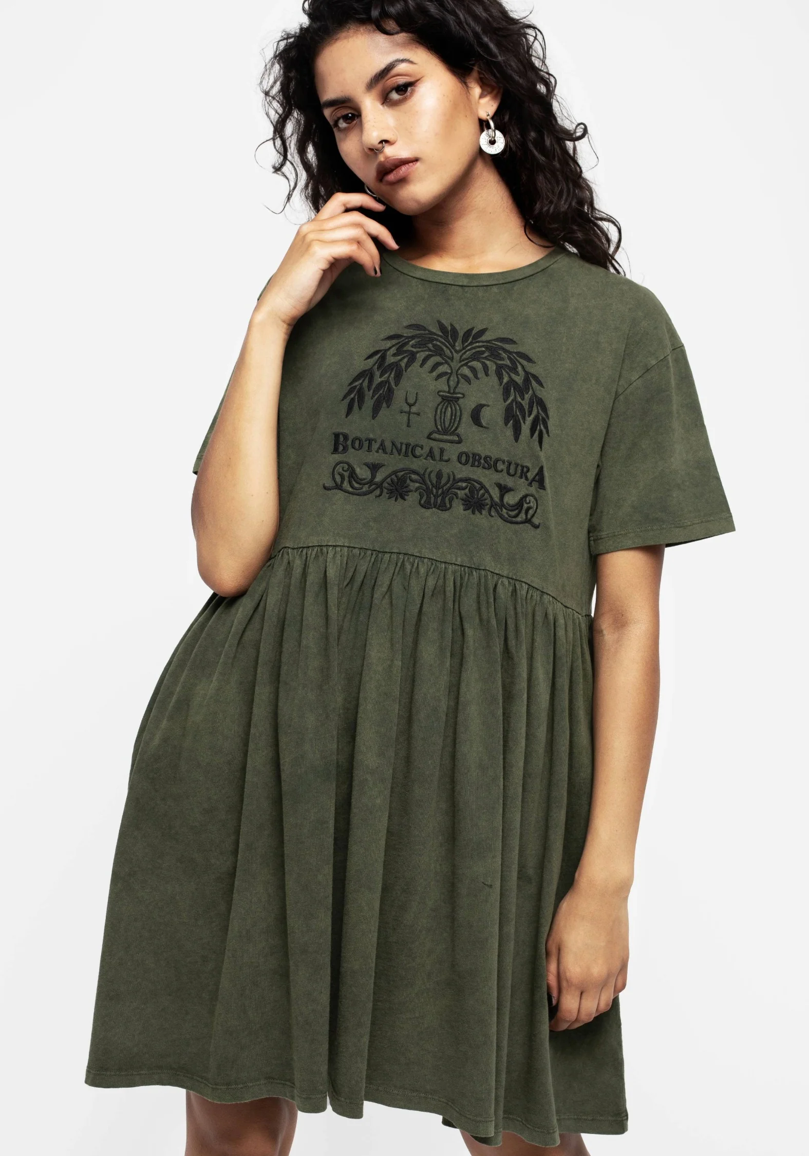 Obscura Graphic Print Mini Skater Dress