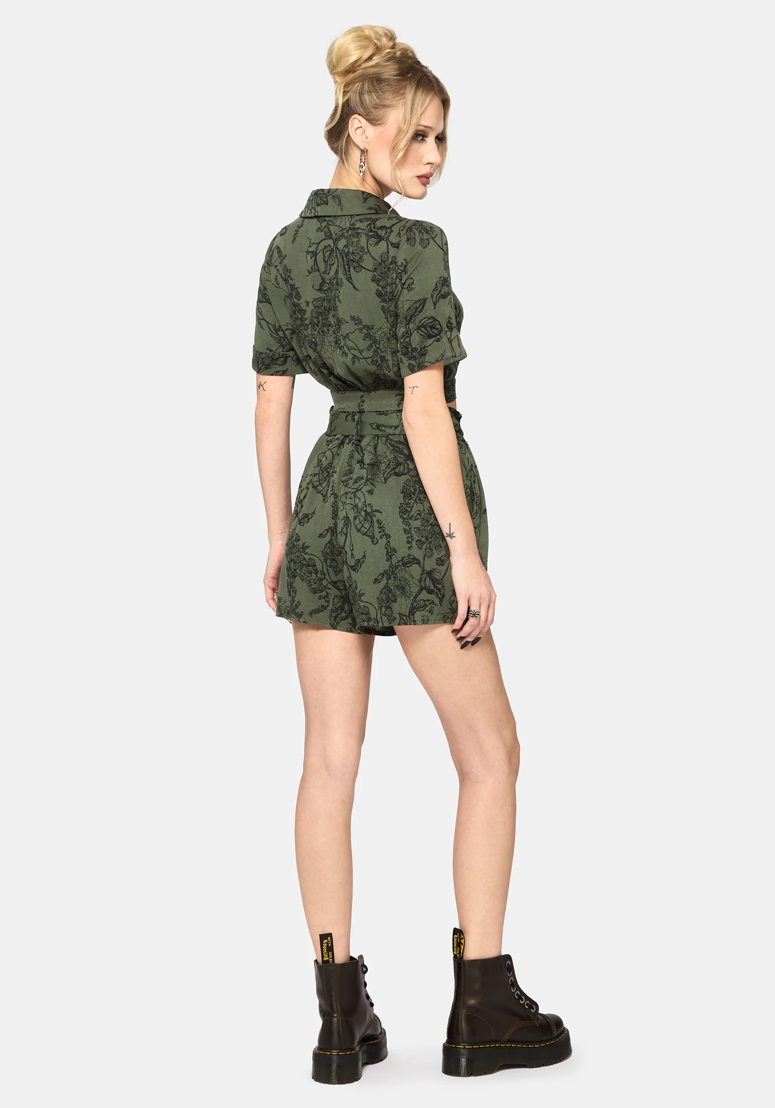 Orla Foxglove Potion Crop Short Sleeved Shirt - Image 5