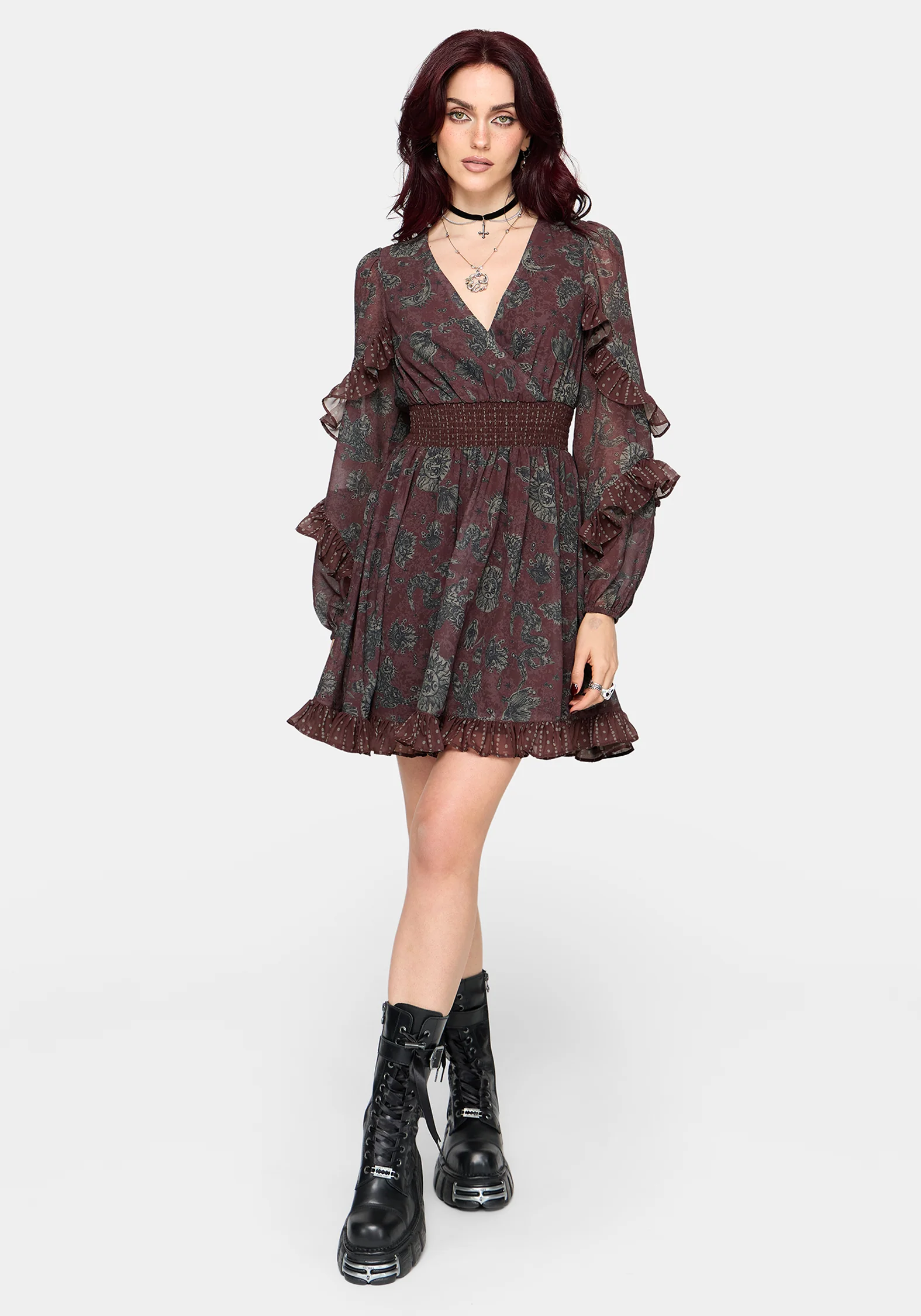 Pact Paisley Frill Sleeve Mini Dress - Image 5