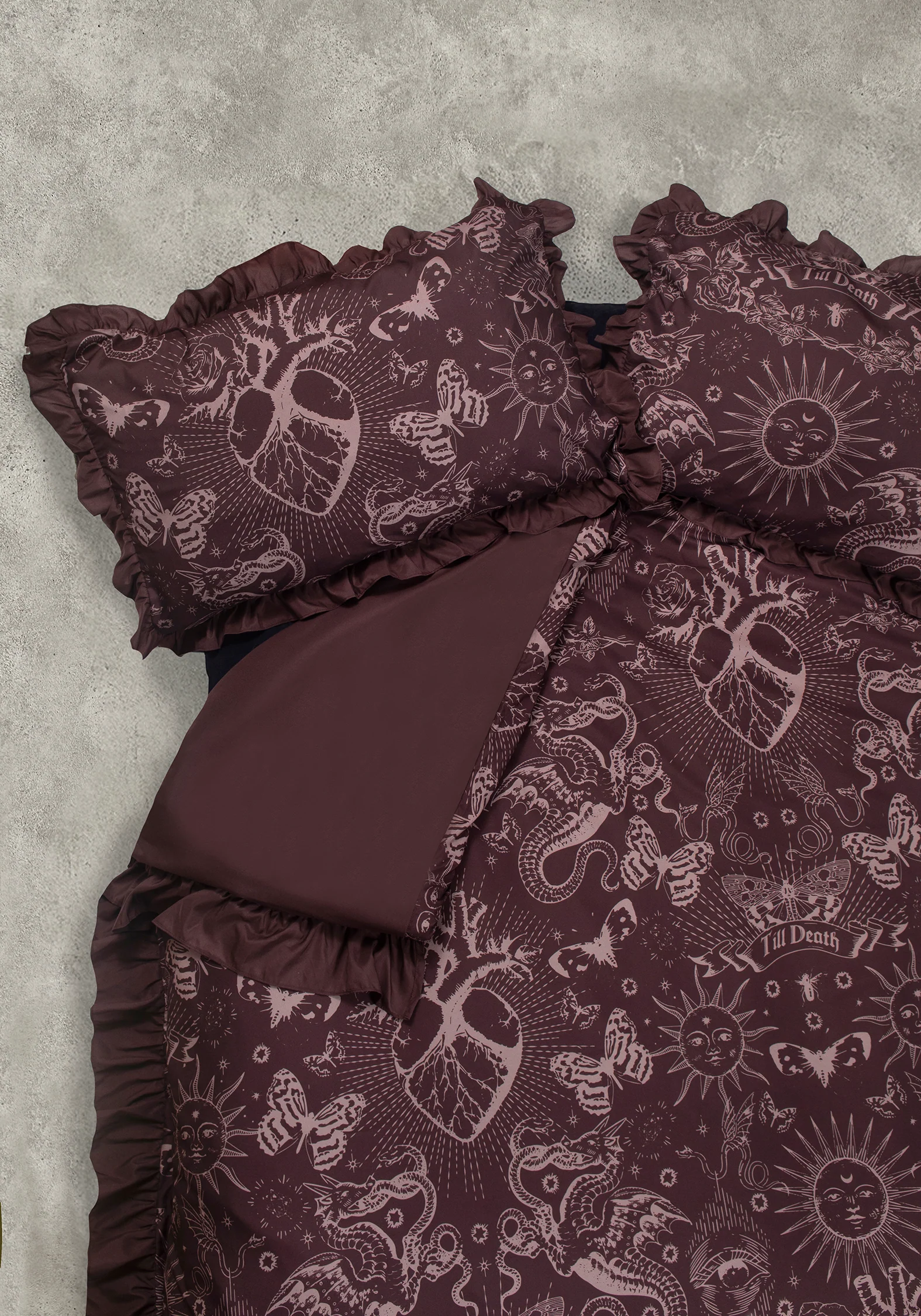 Paramour Frilled Edge Tattoo Print Bedding Set (US King) - Image 2