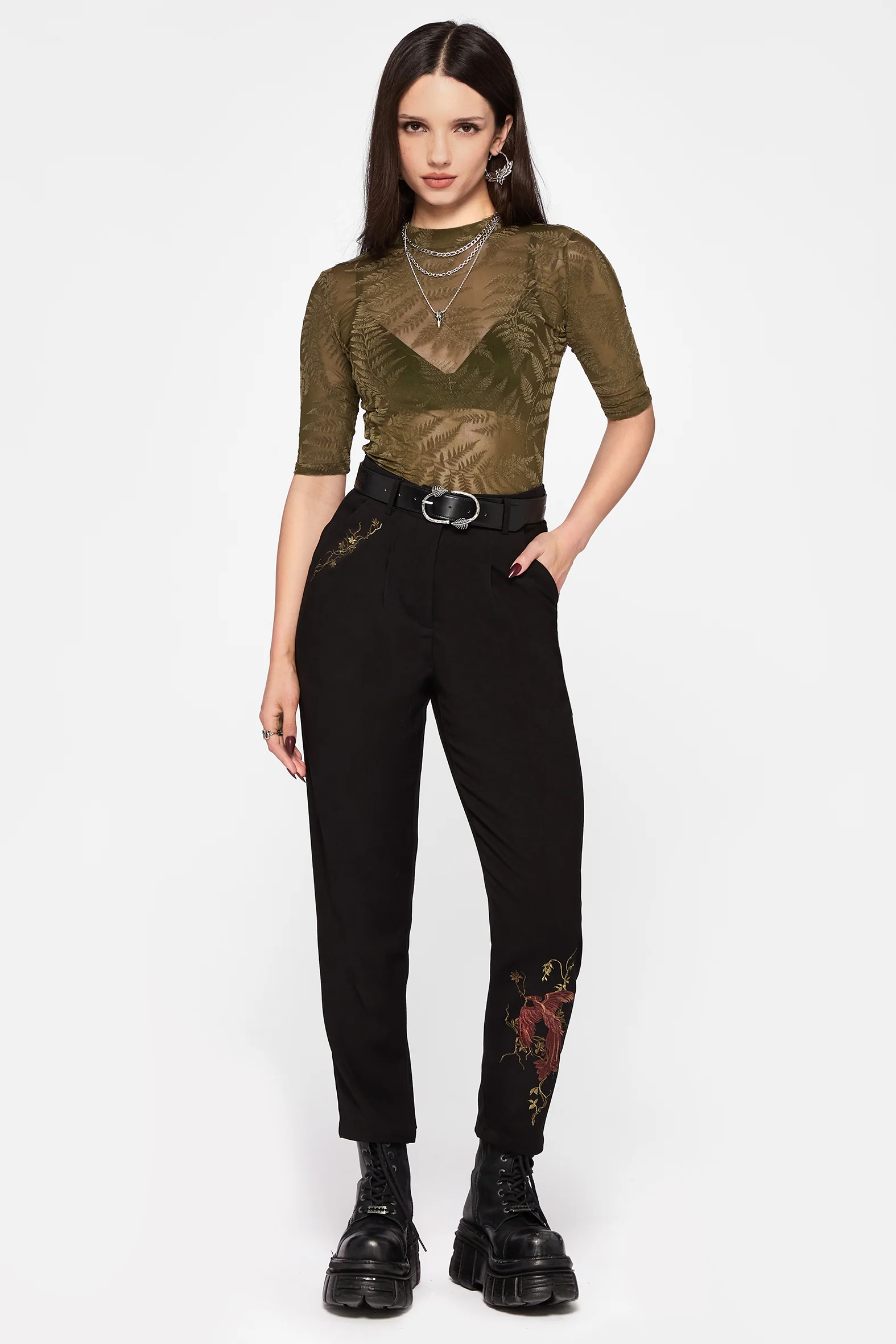Phoenix Embroidered Tapered Trouser - Image 4