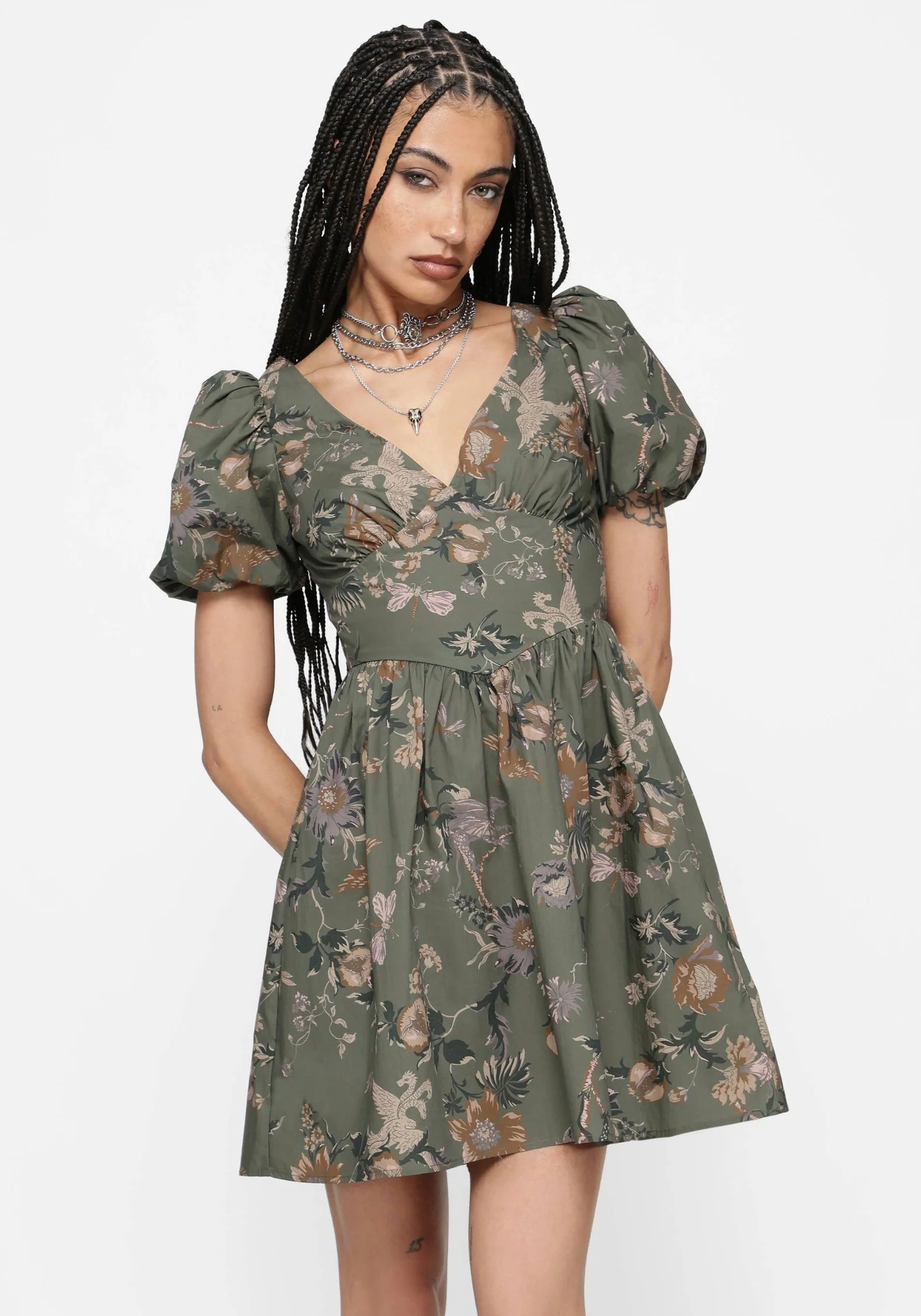 Poison Eden Cotton Mini Dress - Image 4