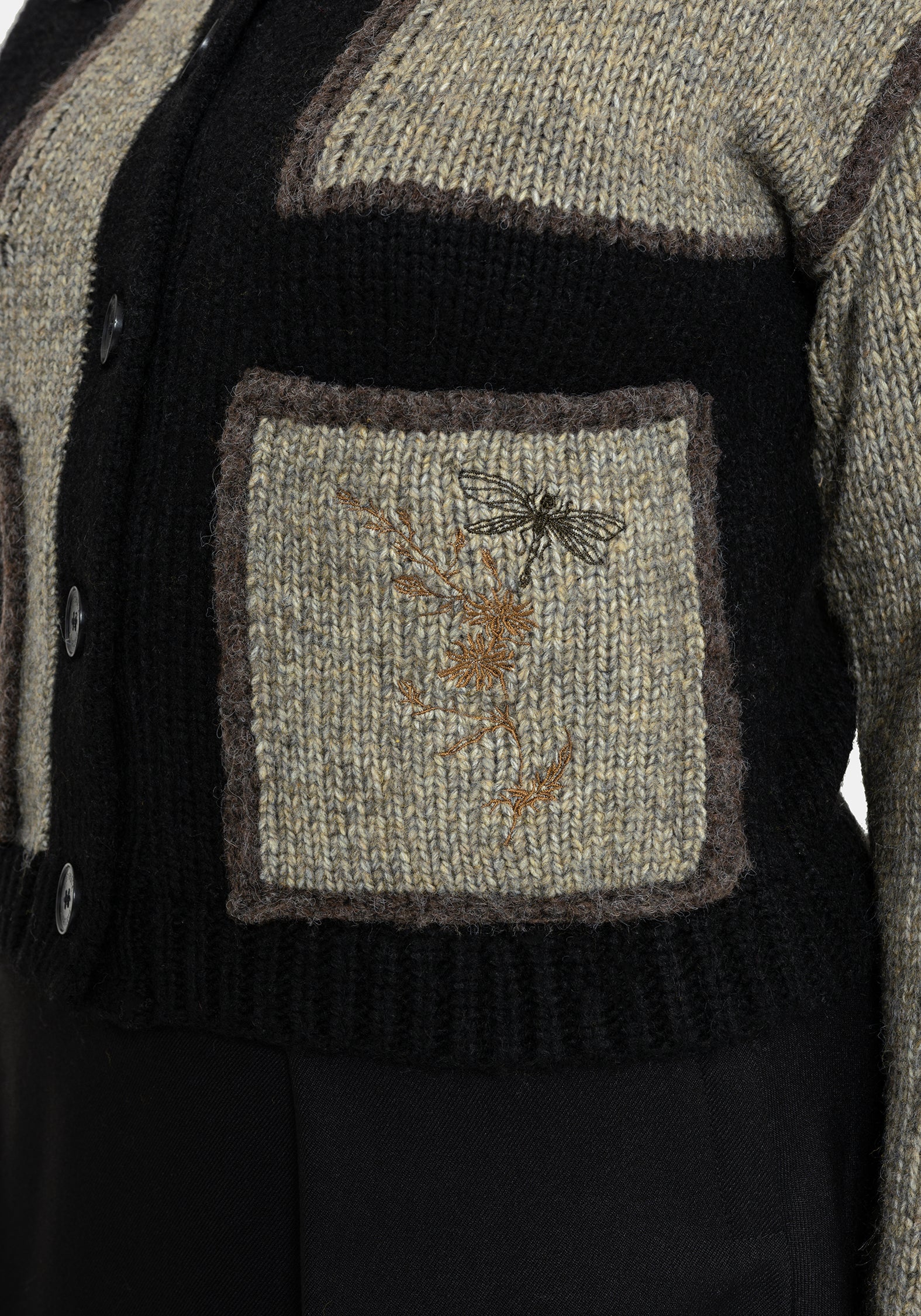 Polly Collared Patch Embroidered Knit Cardigan - Image 5
