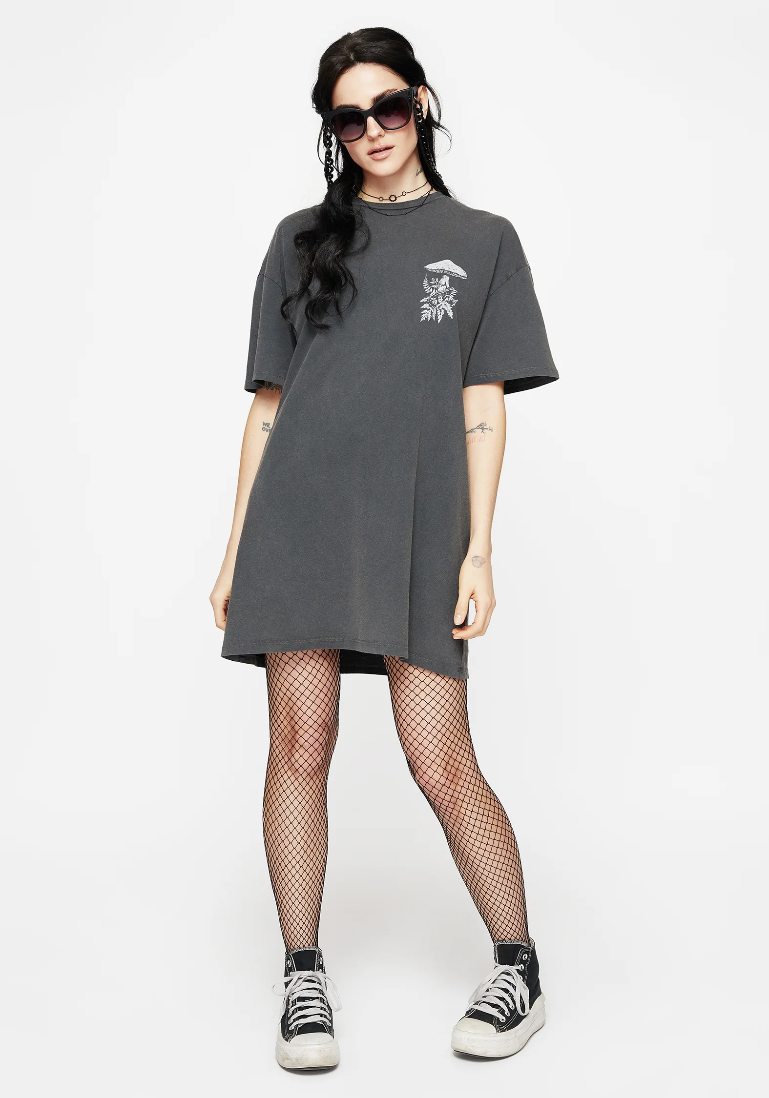 Pressure Cotton Mushroom Print Tee Dress - Image 4