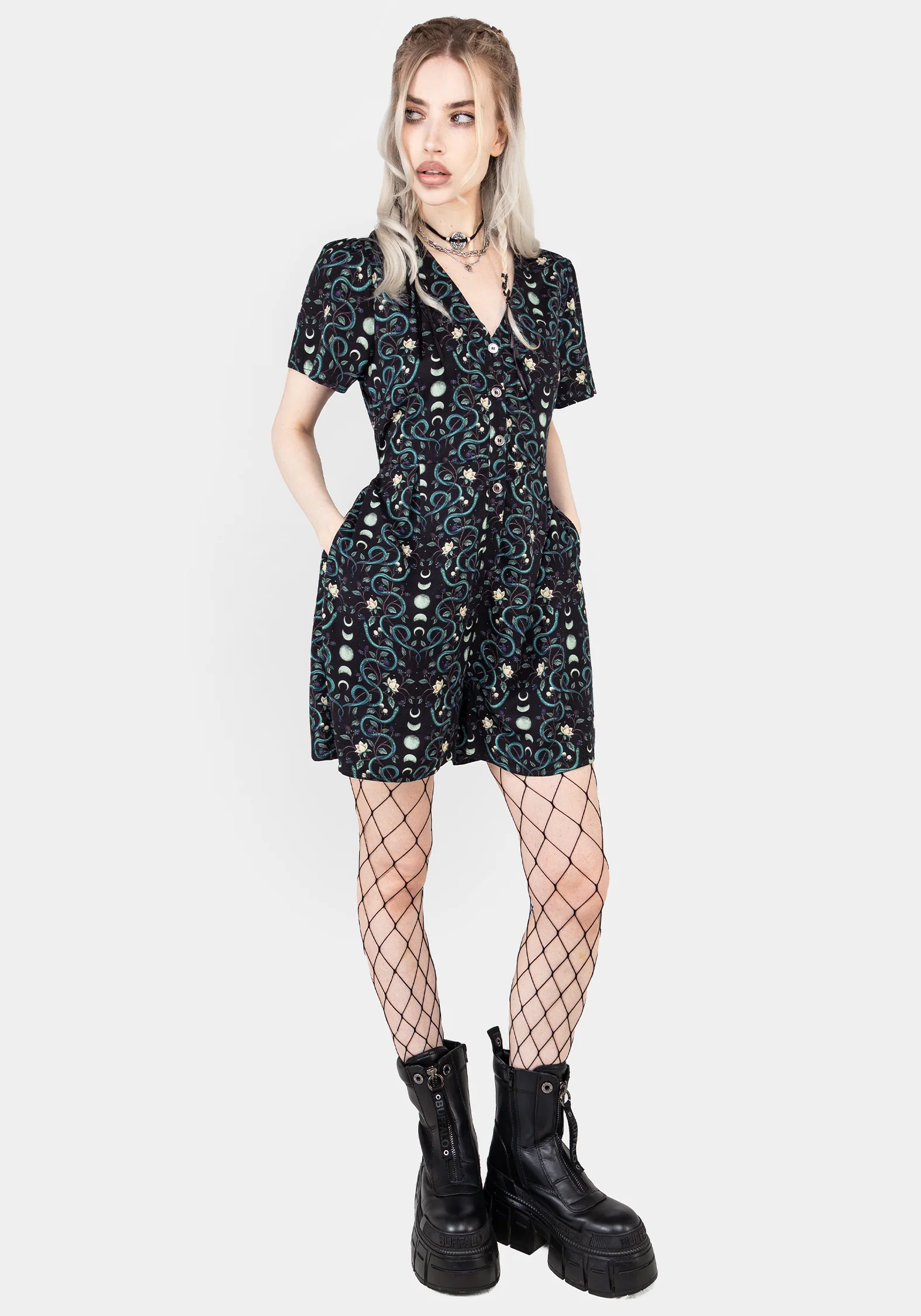 Pythia Button Up Playsuit - Image 5