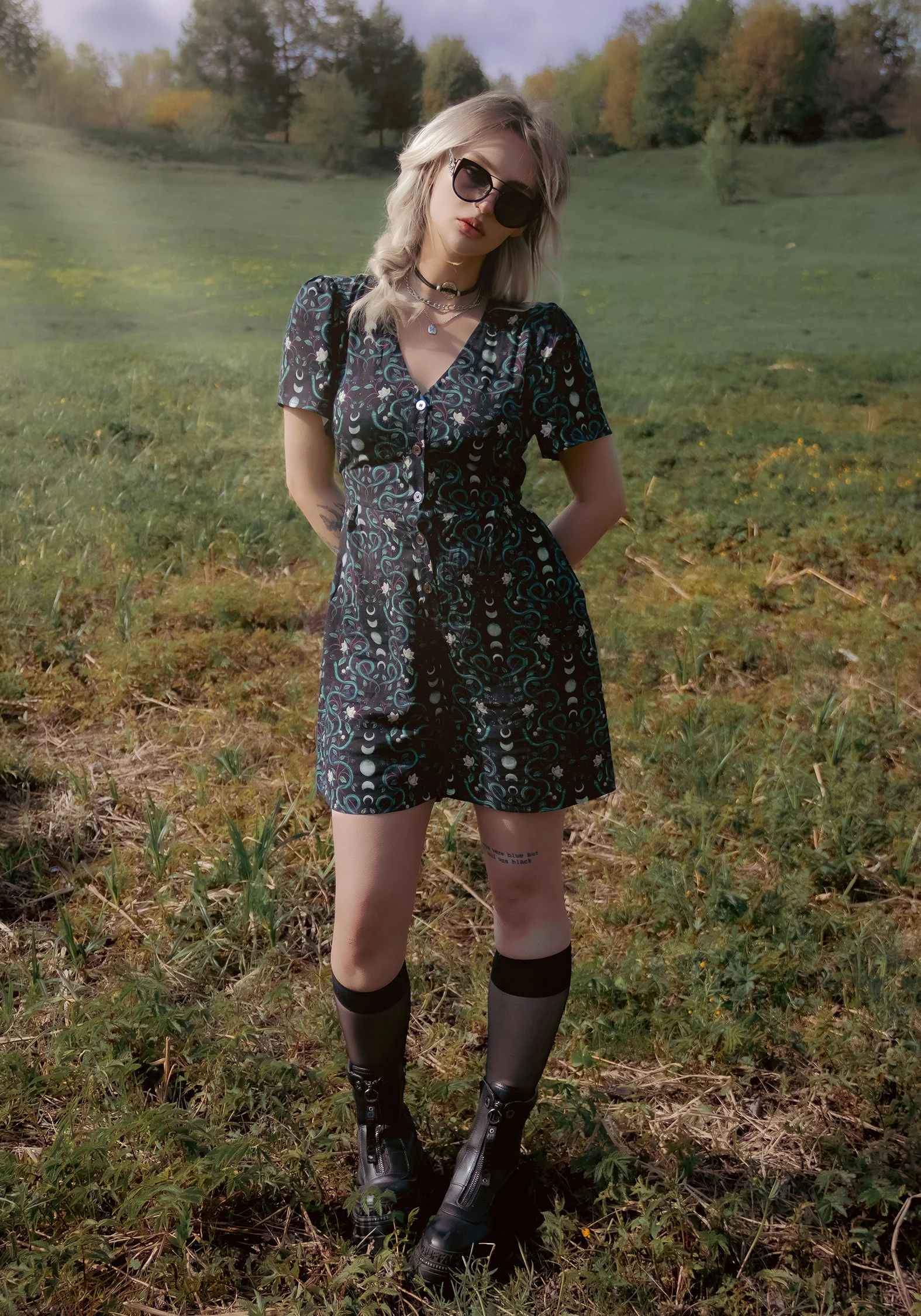 Pythia Button Up Playsuit - Image 9