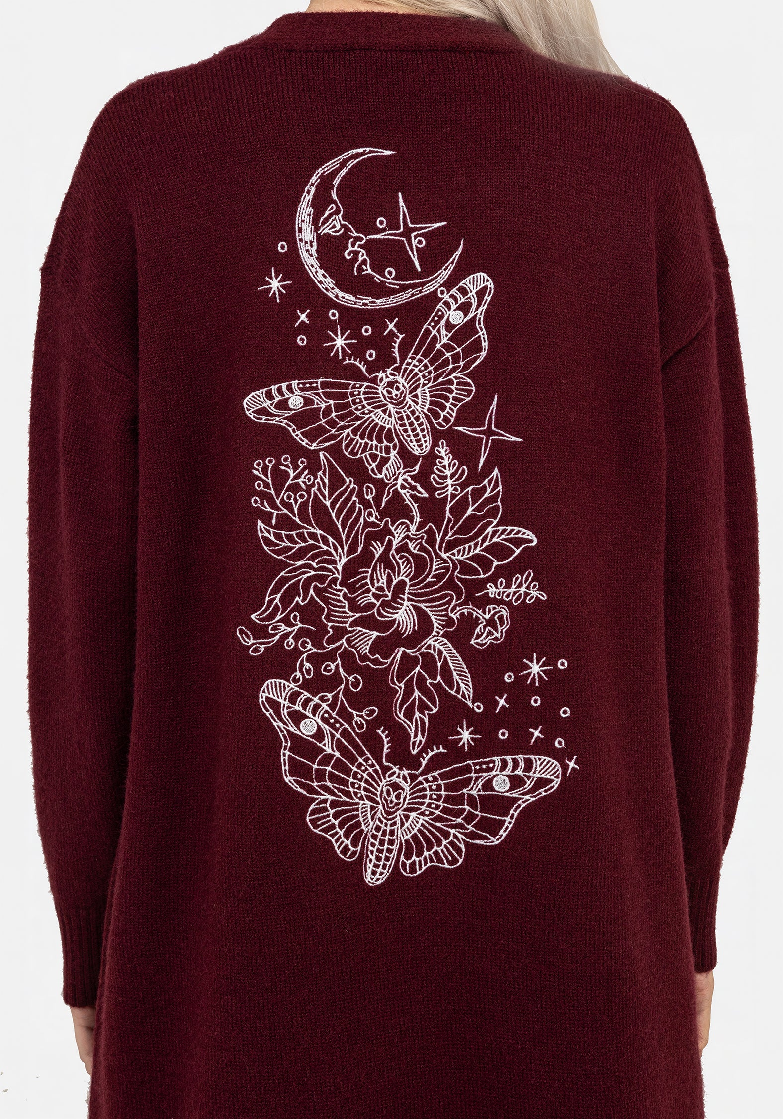 Rosamoth Embroidered Knit Longline Cardigan - Image 2