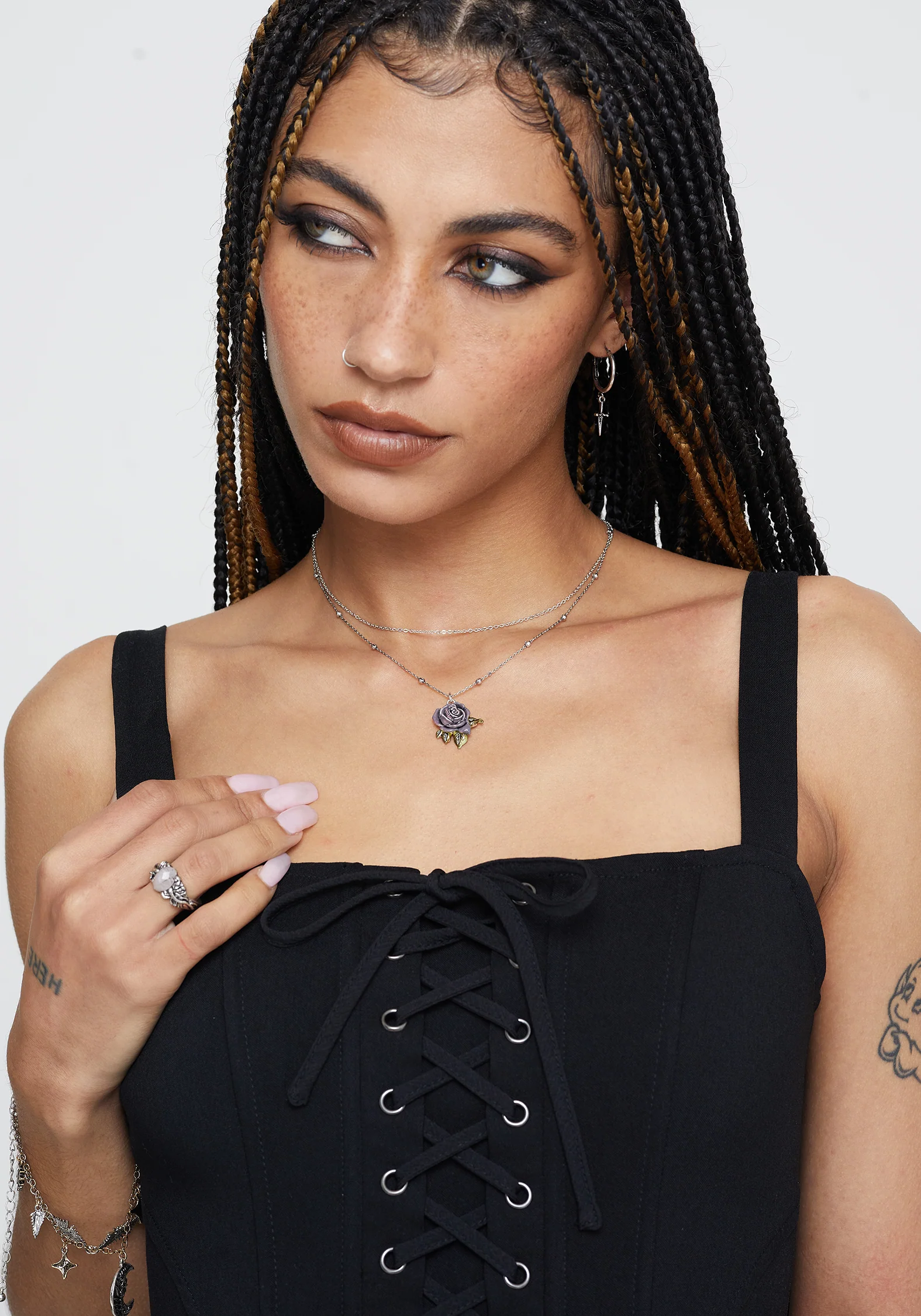 Rosea Rose Charm Necklace - Image 5