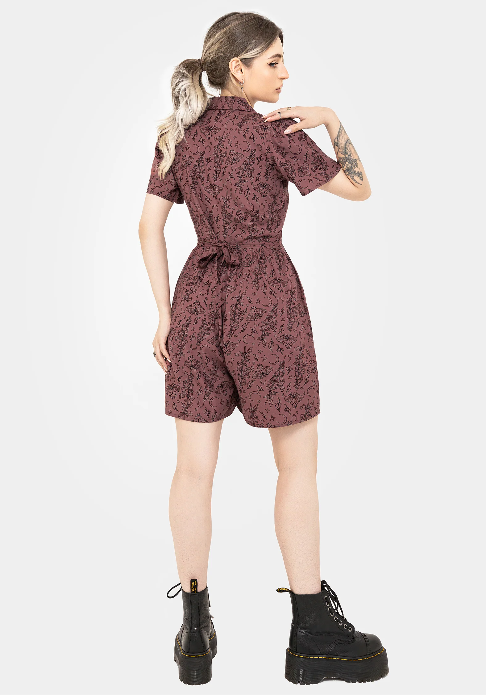 Roxana Moth Foxglove Button Down Playsuit - Image 7