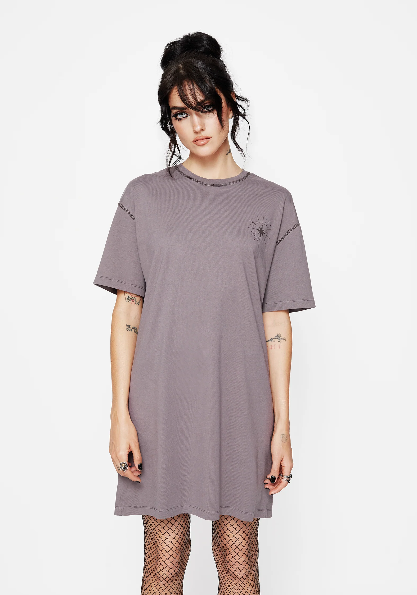 Saria Cotton-Blend Fairy Printed Jersey Tee Dress - Image 6