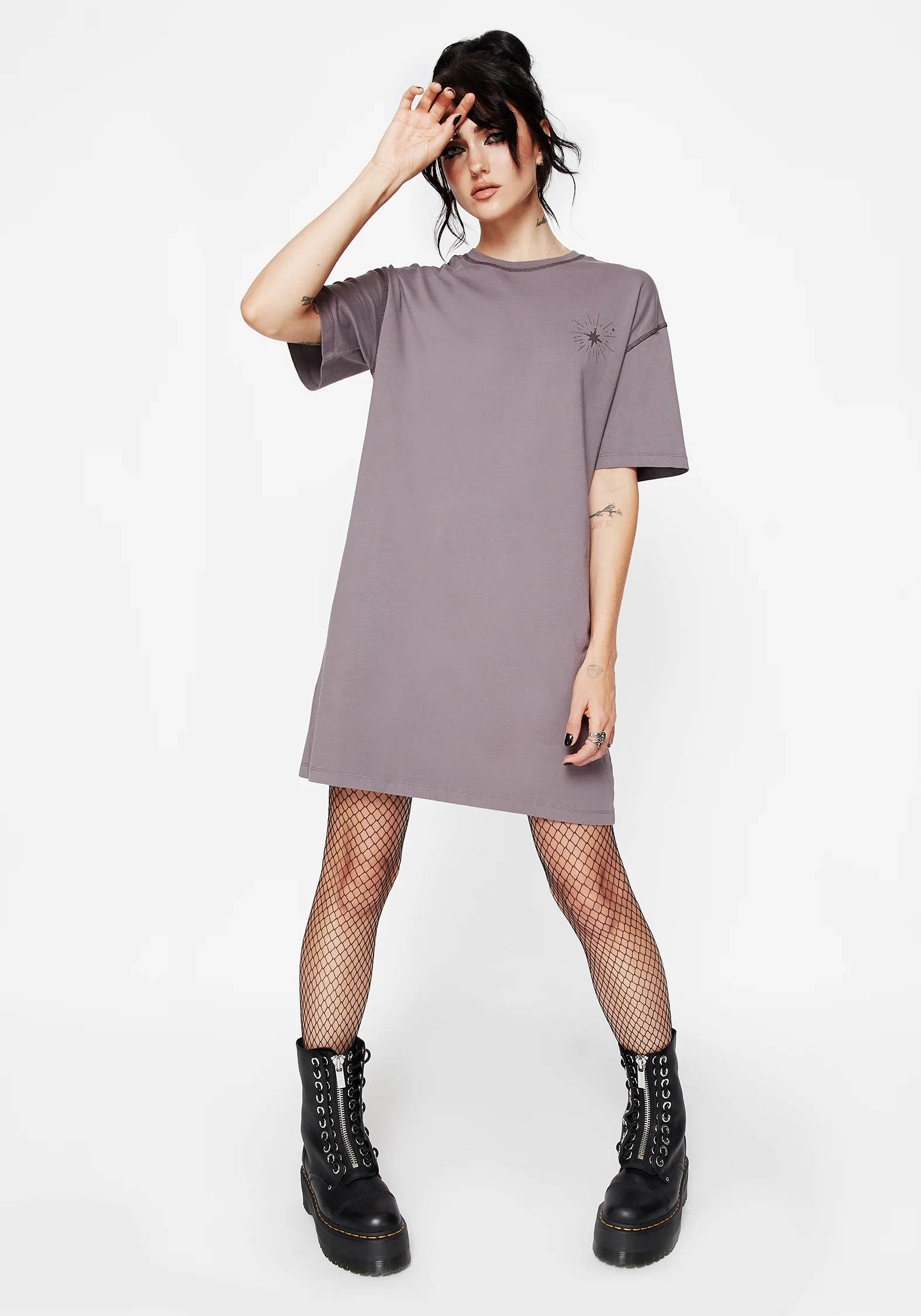 Saria Cotton-Blend Fairy Printed Jersey Tee Dress - Image 7
