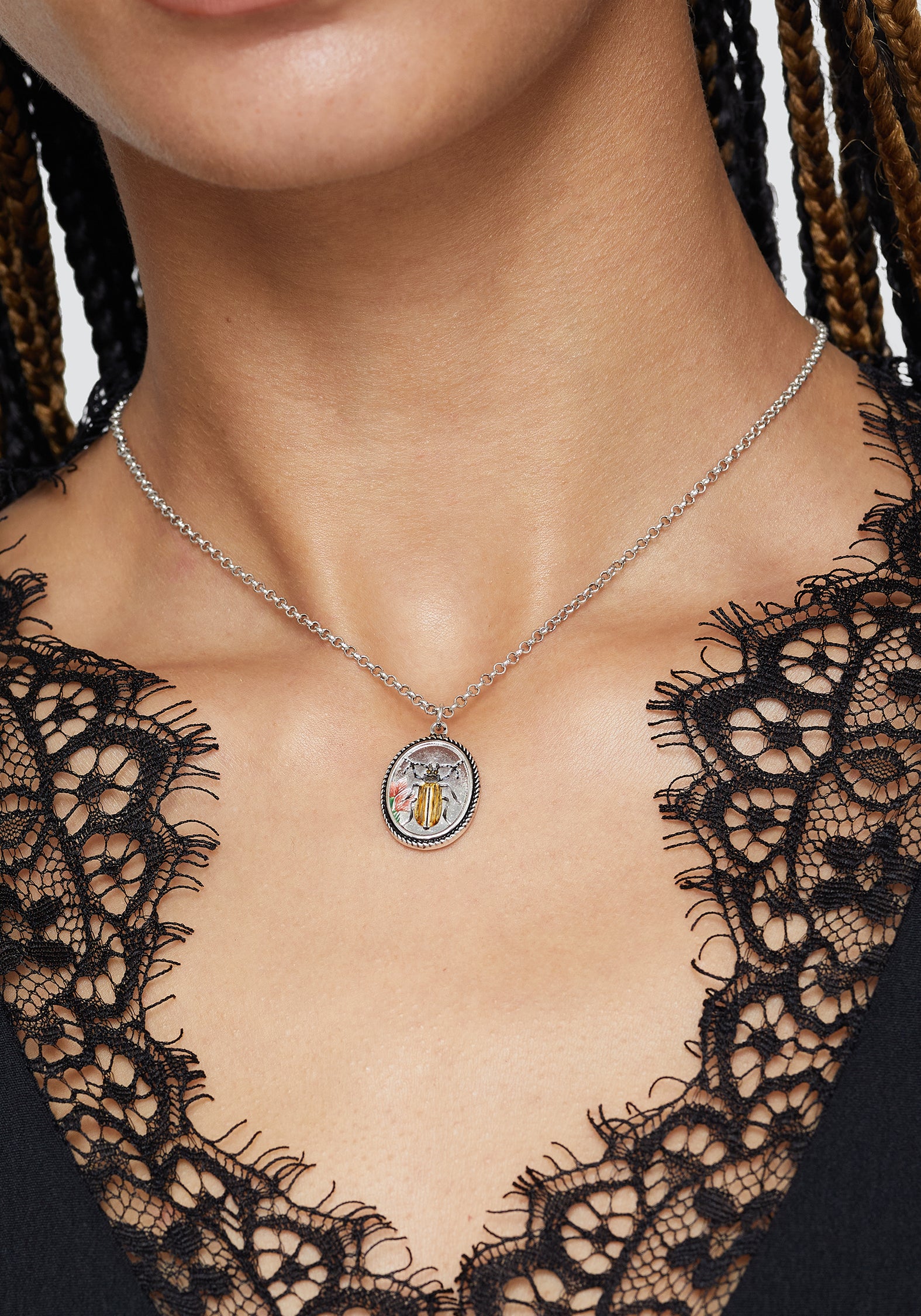 Sessile Bug Necklace - Silver - Image 5