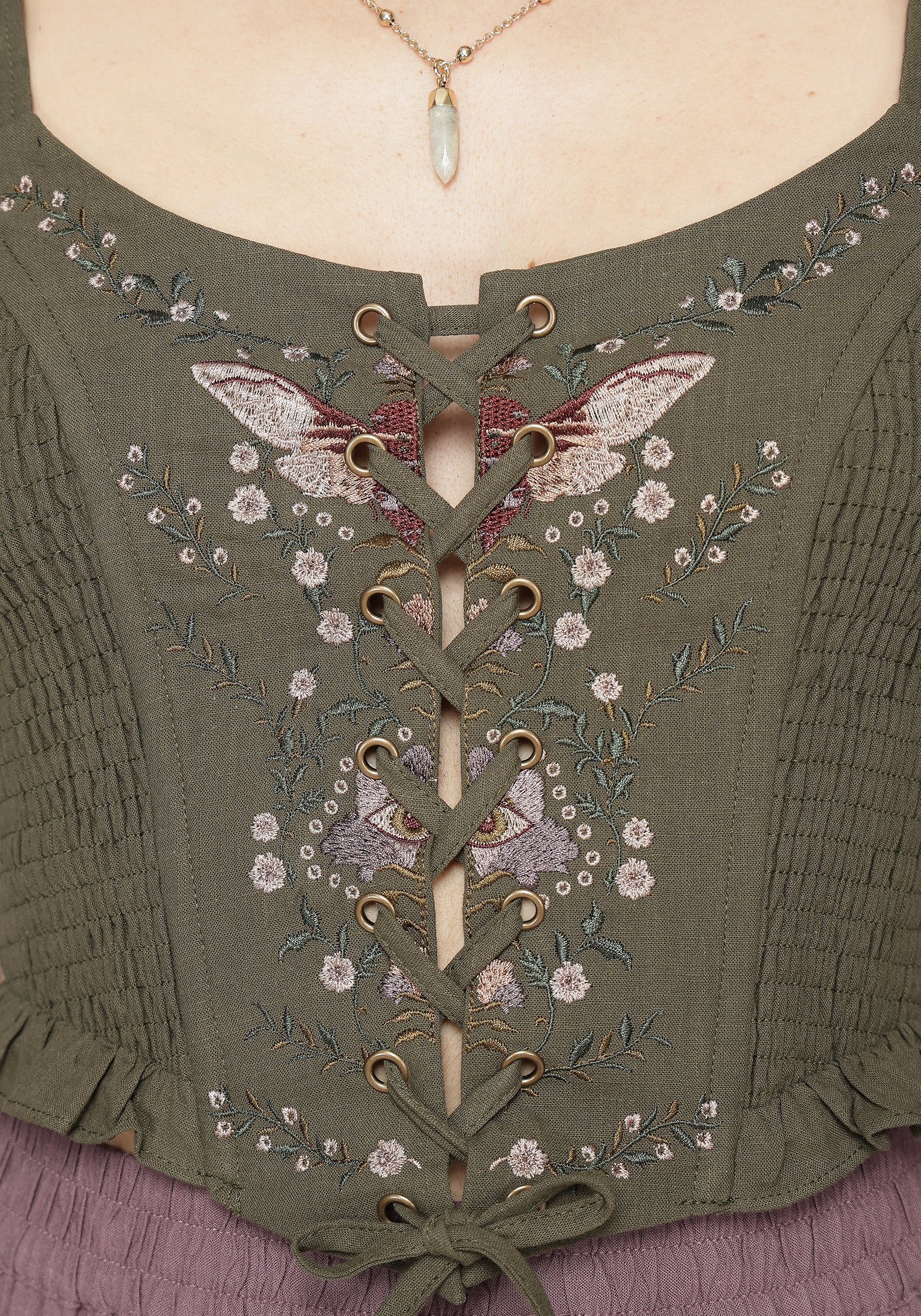 Siora Folklore Embroidered Corset Top - Image 2