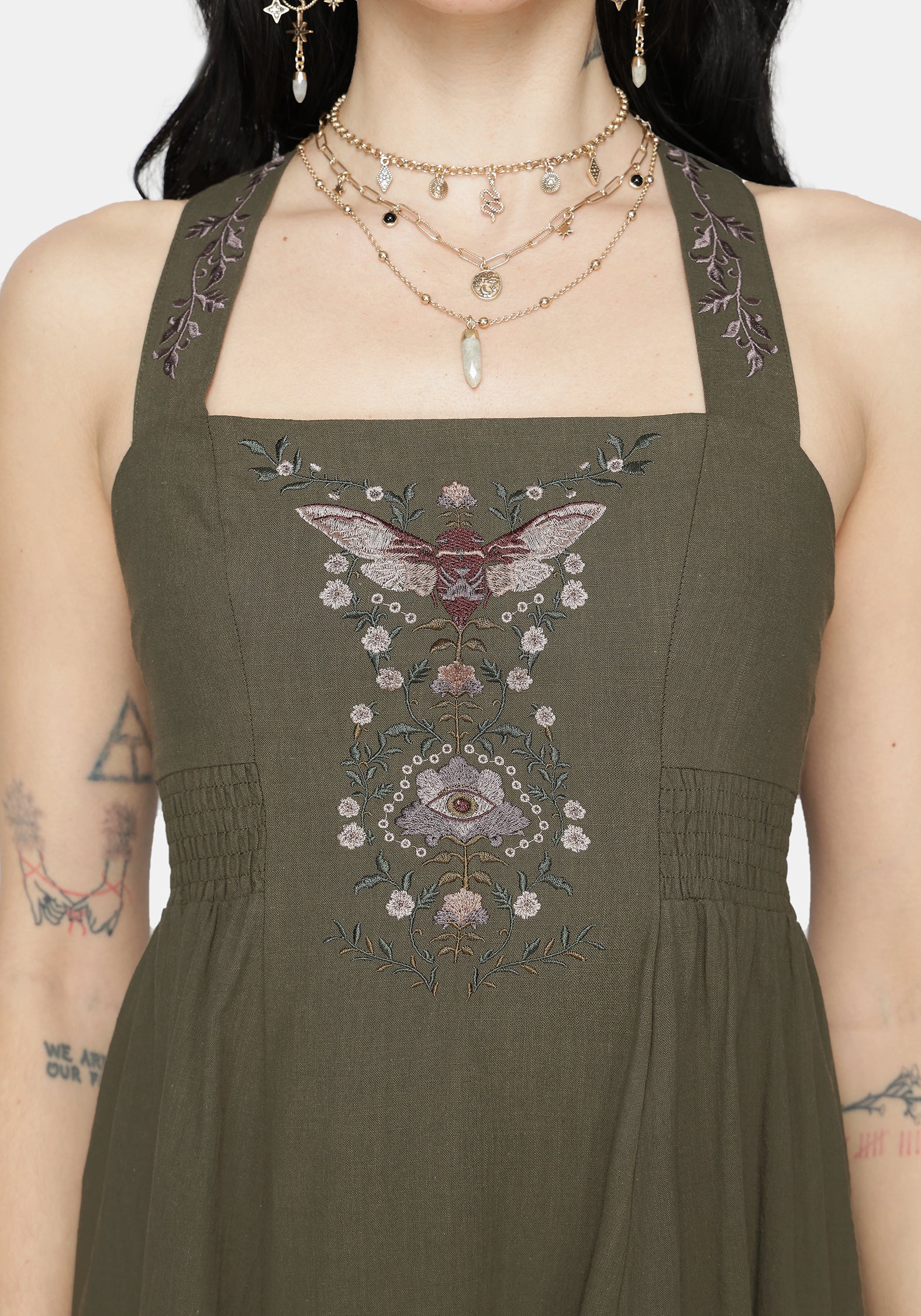 Siora Folklore Embroidered Midi Dress - Image 2