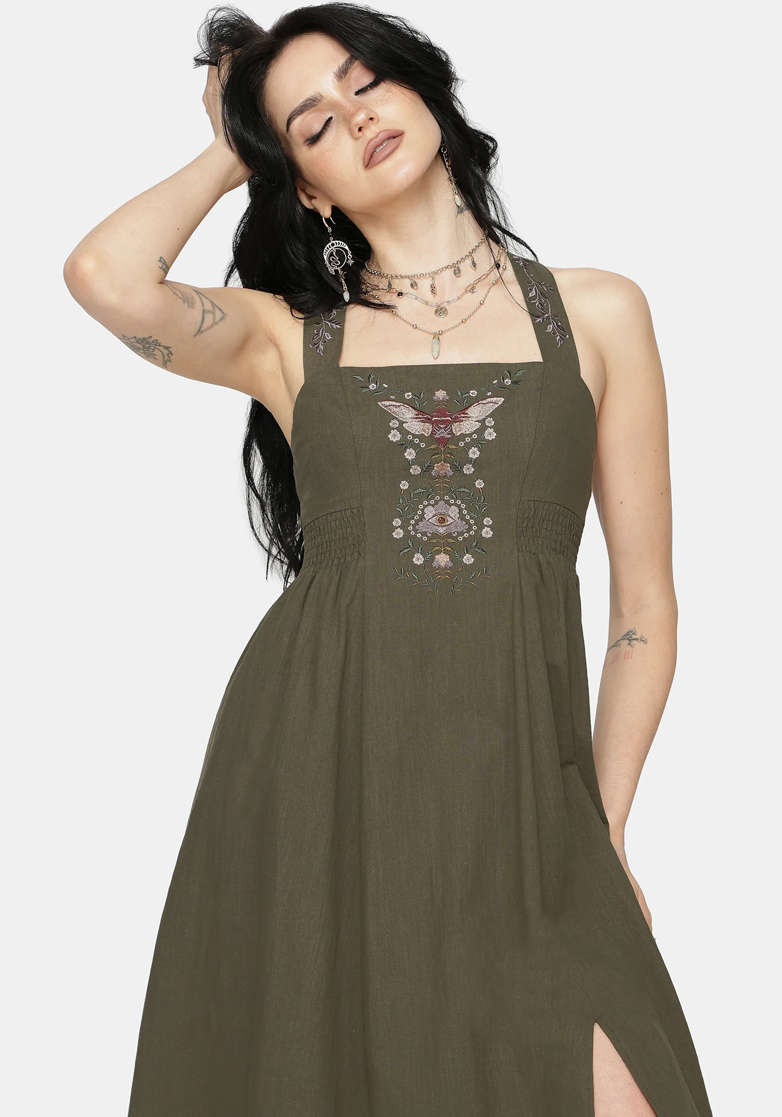 Siora Folklore Embroidered Midi Dress - Image 4