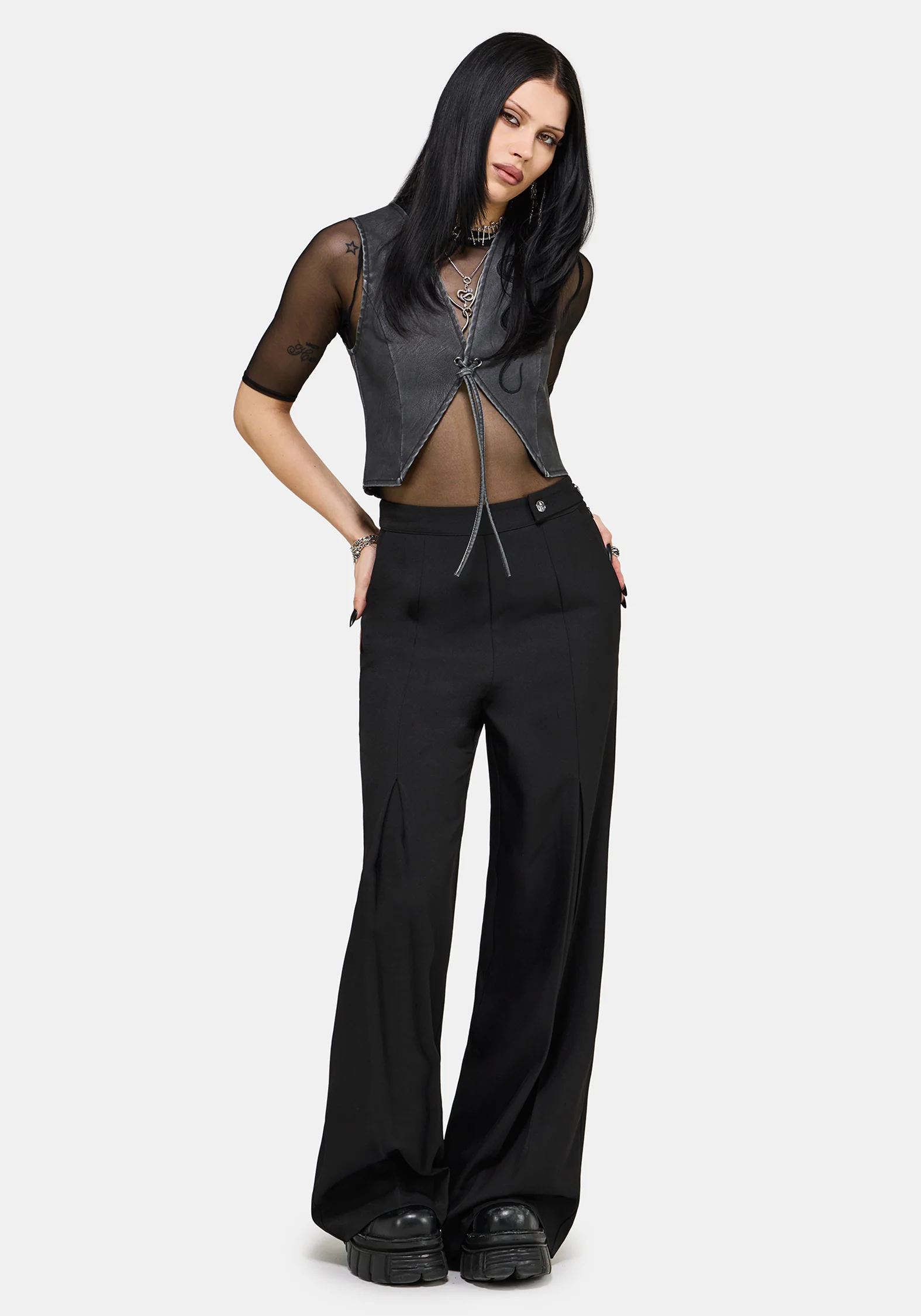 Sirrha PU Serpent Embroidered Waistcoat - Image 7