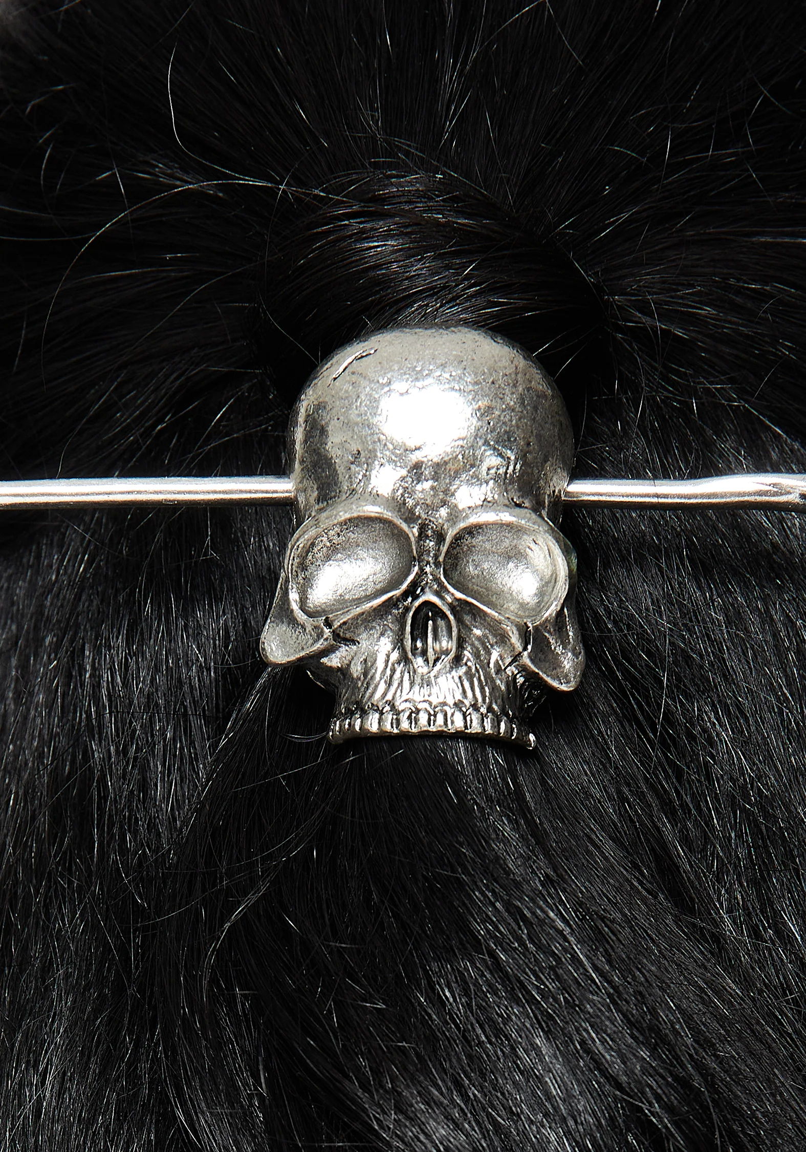 Skull Hair Slide with Pin - Image 2
