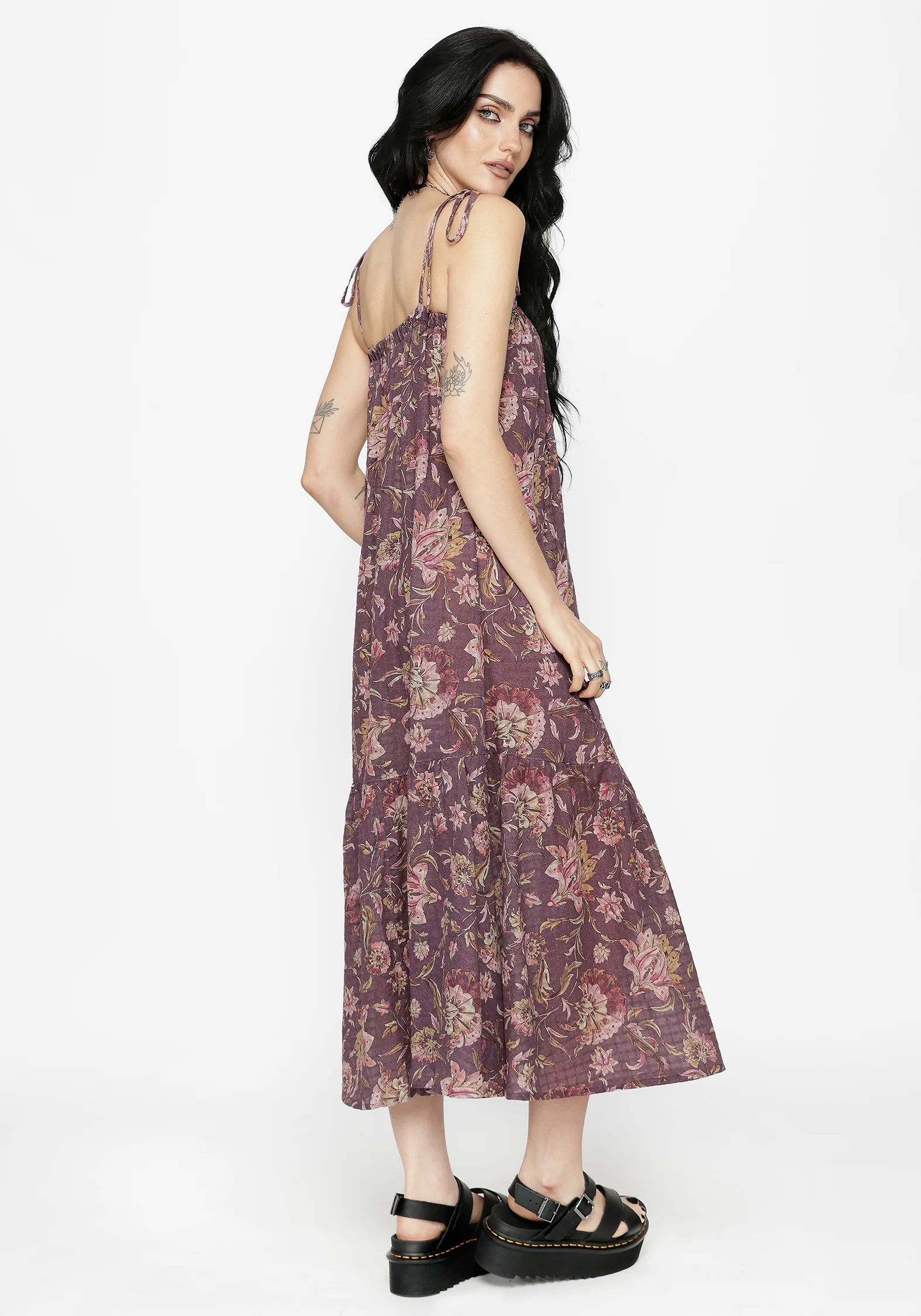 Skye Print Tiered High Low Beach Midaxi Dress - Image 4