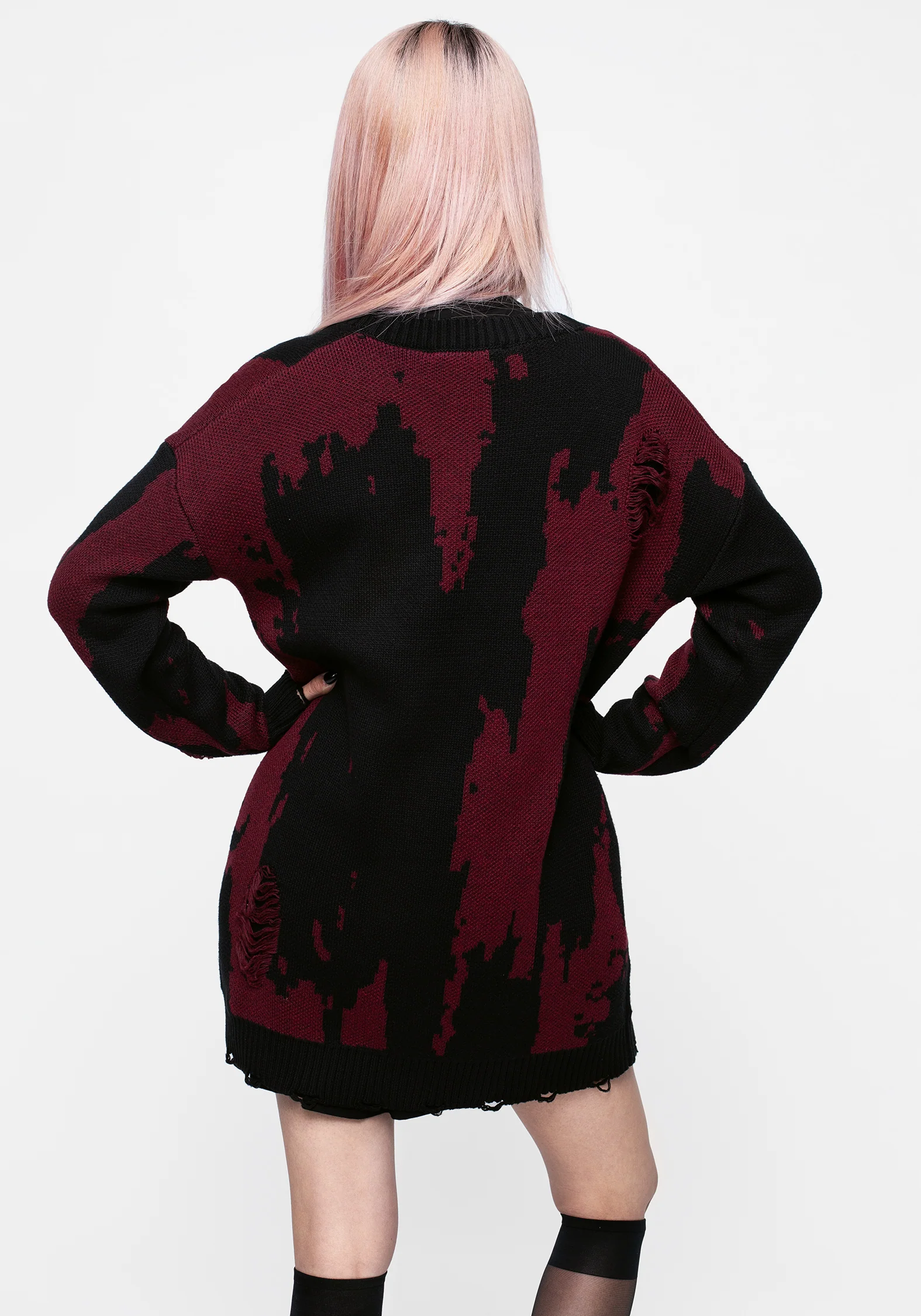 Snag Distressed Oversized Cardigan - Image 3