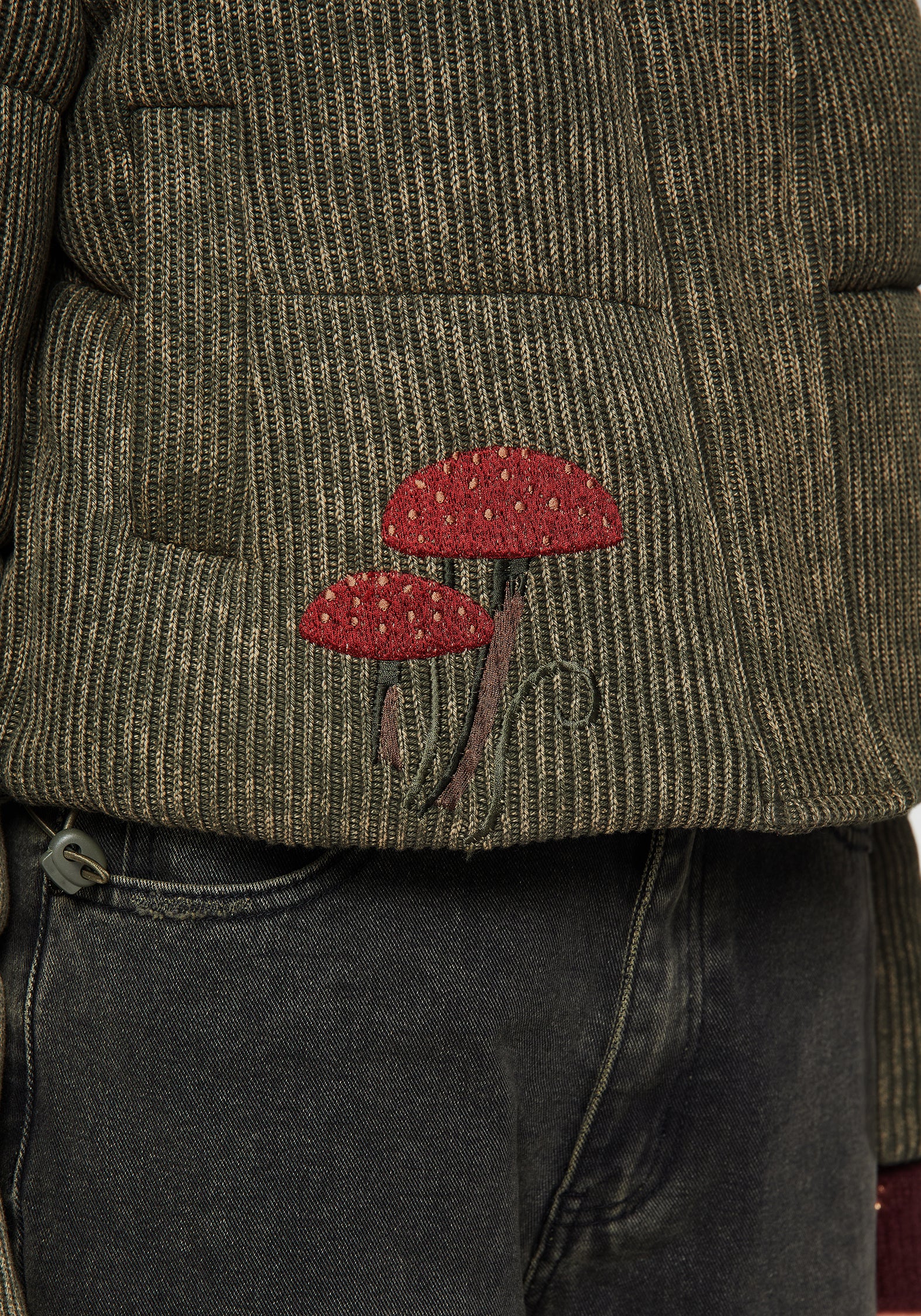 Sylvia Embroidered Knit Bomber Jacket - Image 5