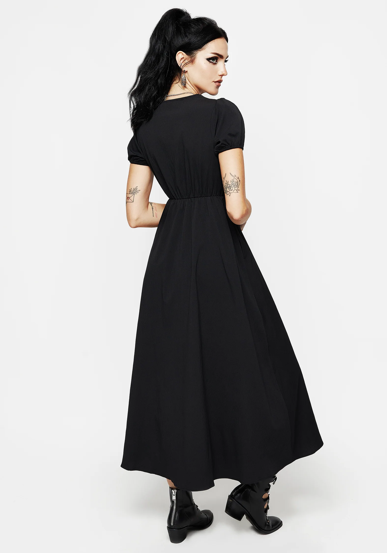 Taissa Floral Lace Button Up Midaxi Dress - Image 3