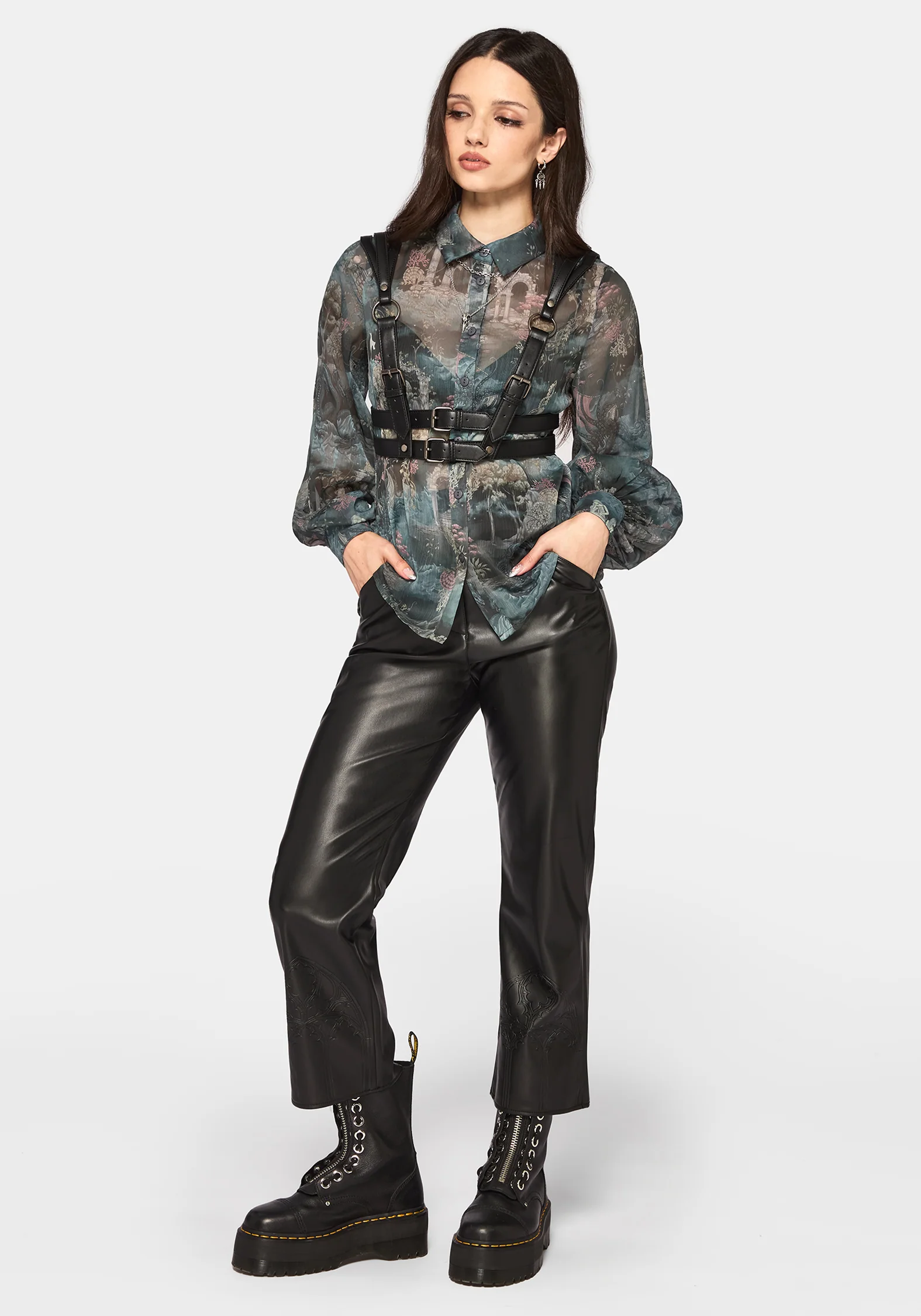 Thalassa Print Chiffon Shirt - Image 2