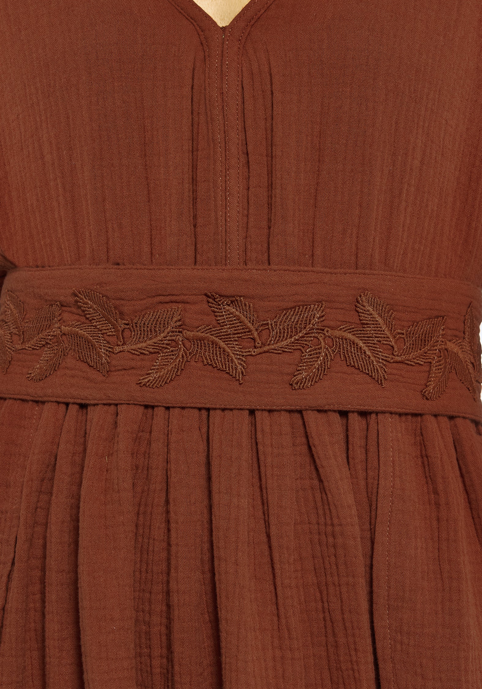 Tiana Cotton Applique Trim Midi Dress - Image 2