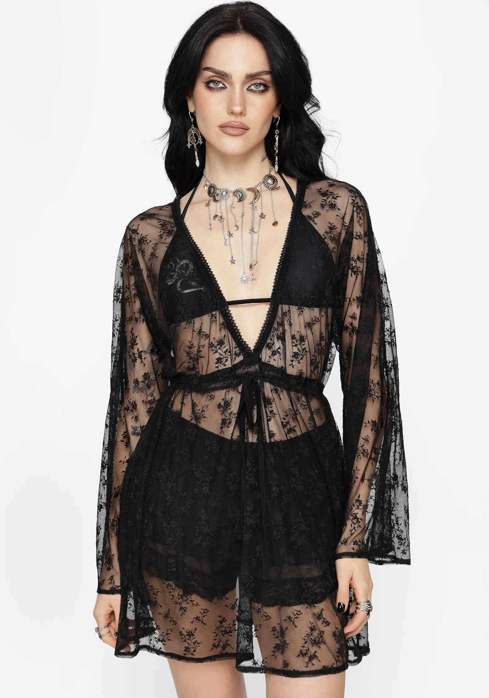 Velmira Lace Mini Beach Dress - Image 7