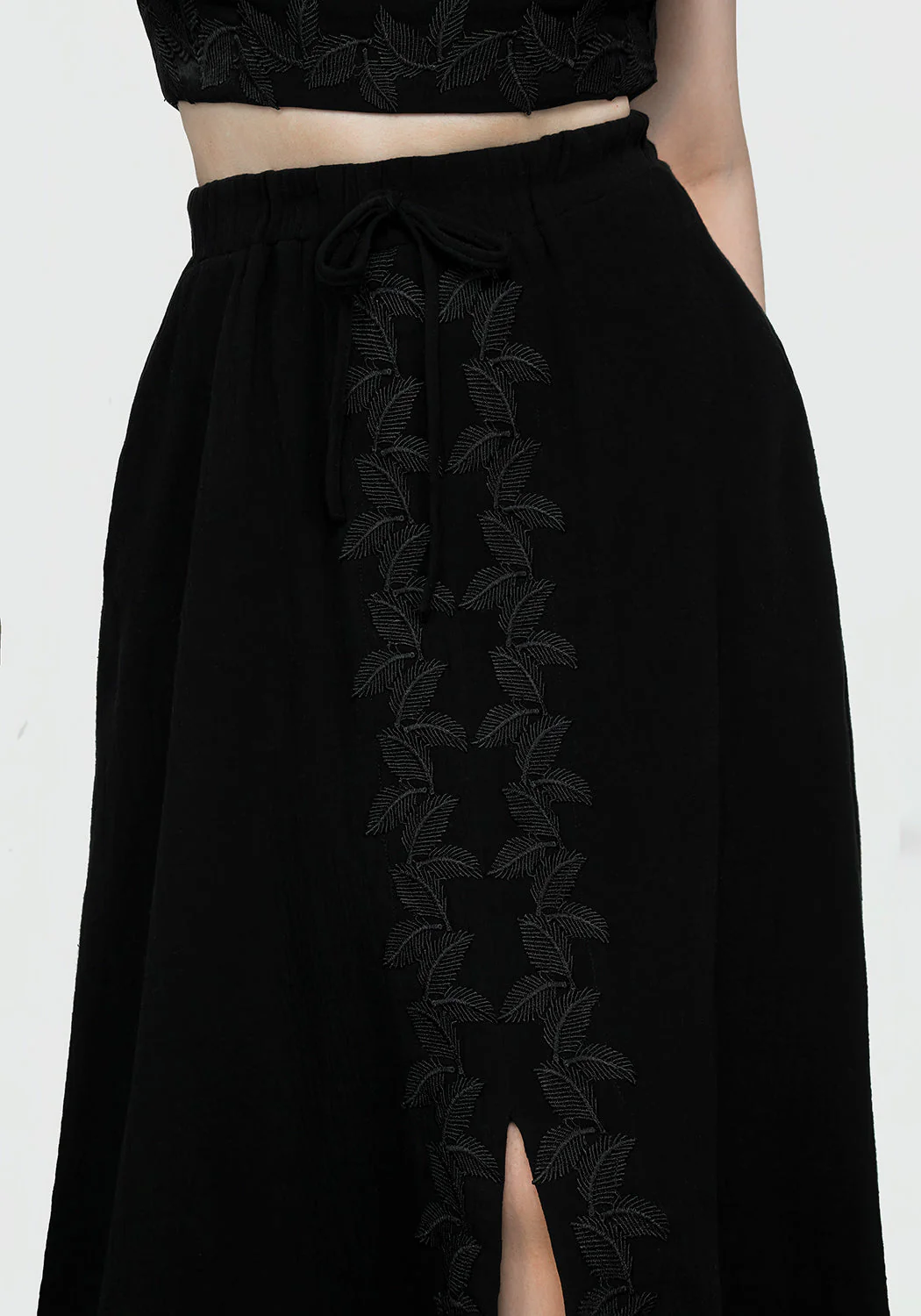 Vine Textured Midi Skirt - Image 2