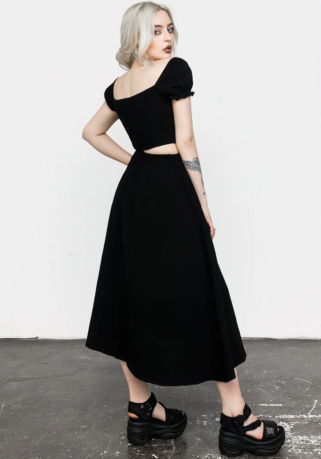 Vine Textured Midi Skirt - Image 3