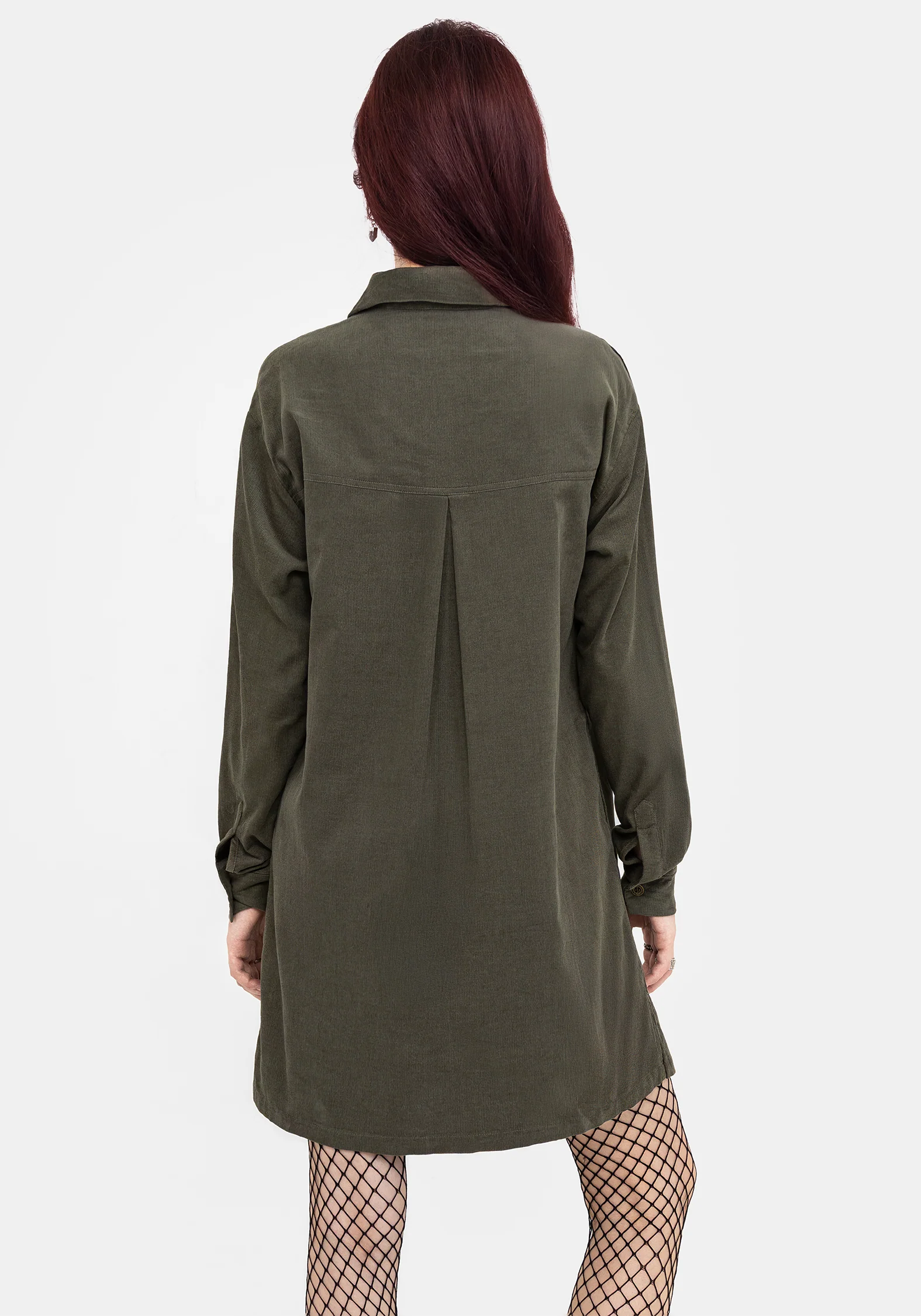 Whimsical Pocket Embroidered Mini Shirt Dress - Image 3