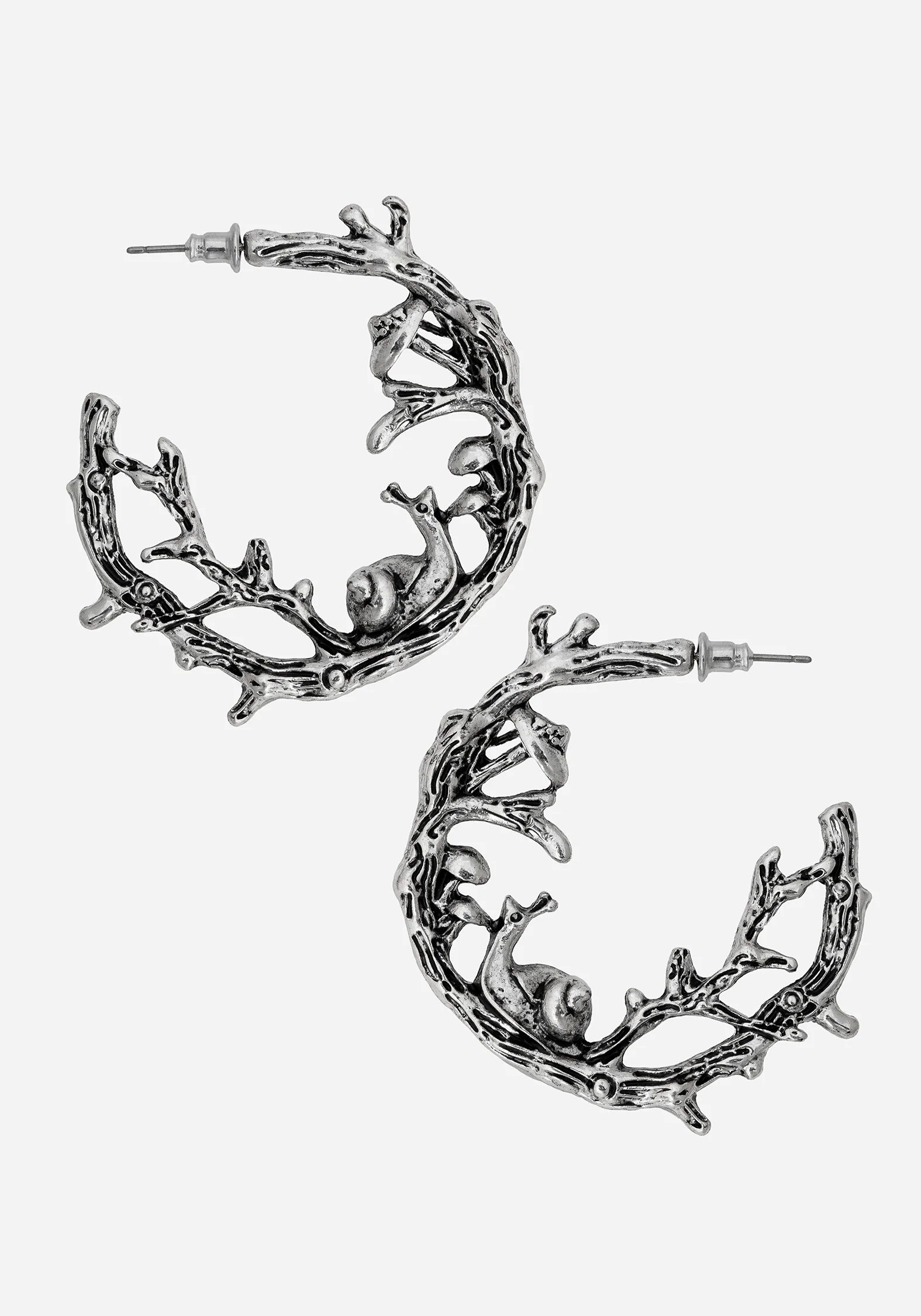Zinnia Hoop Earring - Silver - Image 2