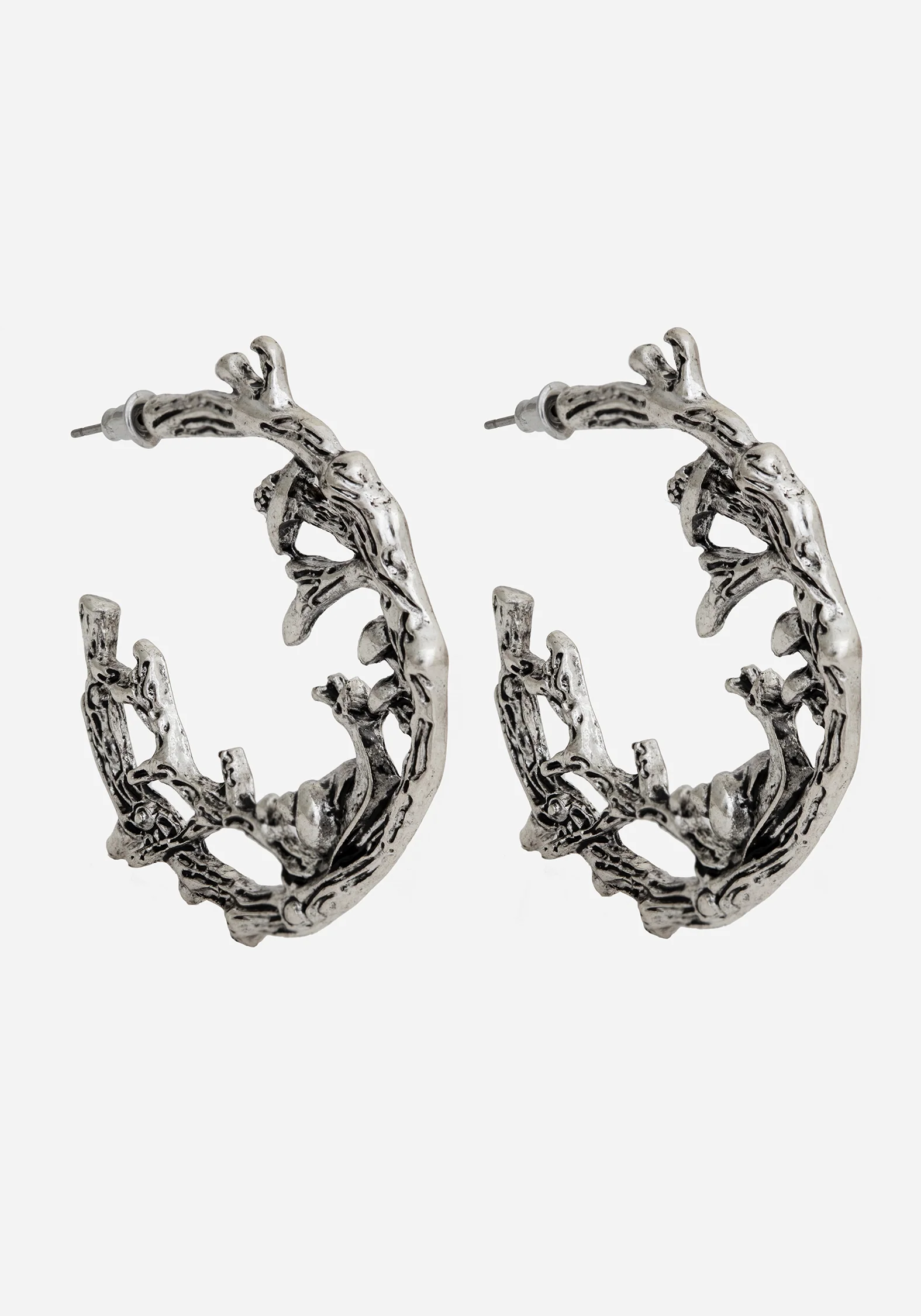 Zinnia Hoop Earring - Silver - Image 6