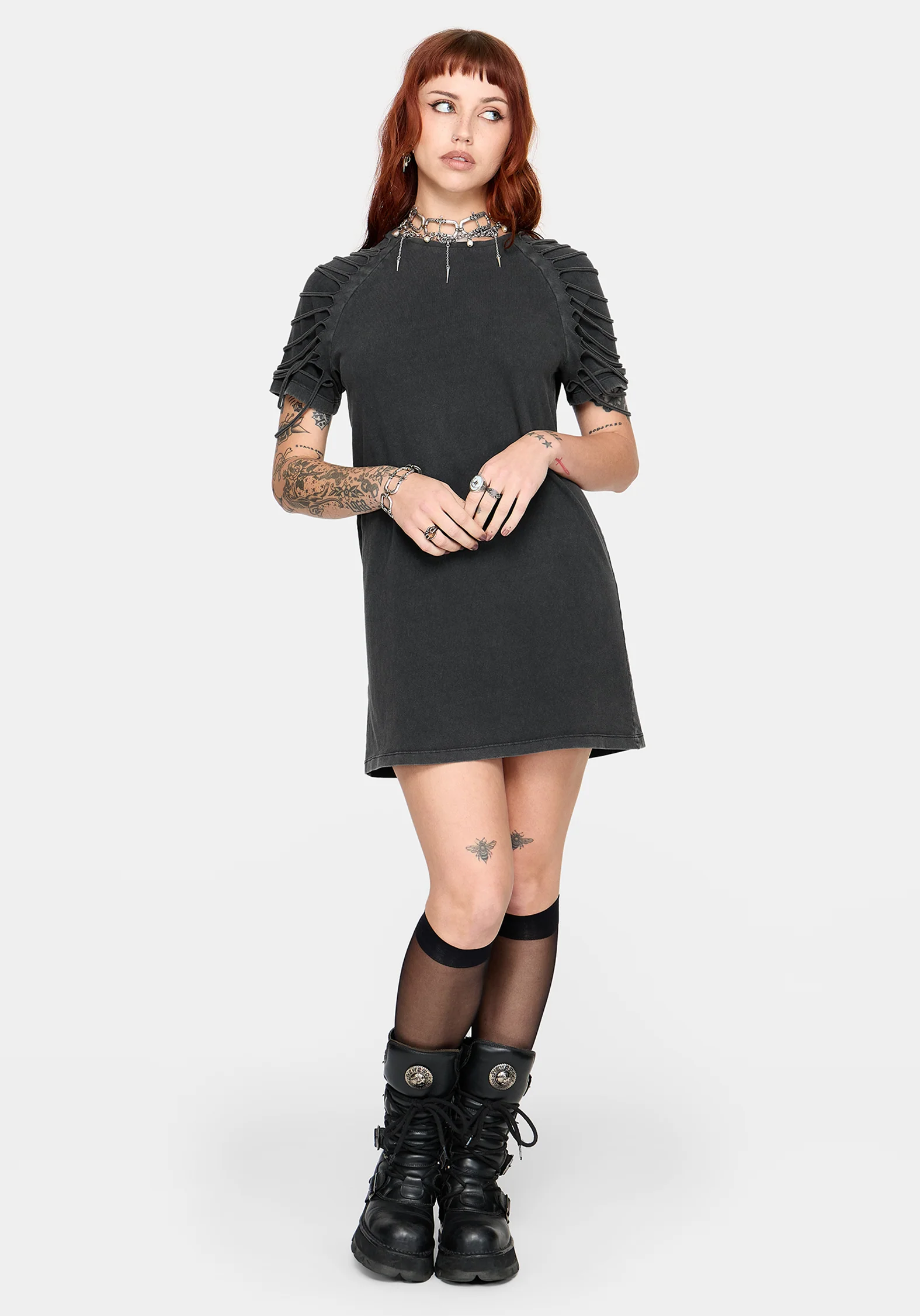 Zuri Distressed Mini Dress - Image 6